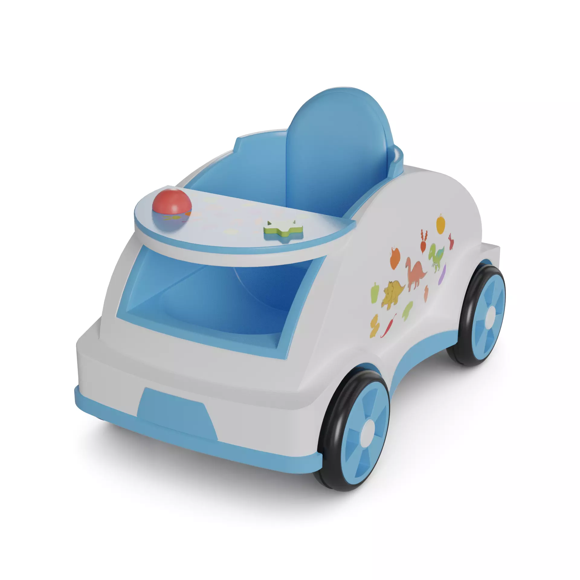 Baby and educational toys Baby Walker Low-poly 3D model_0