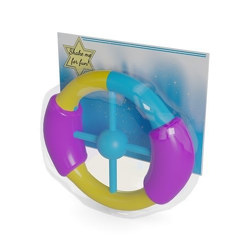 Baby and educational toys Baby Rattle Low-poly 3D model