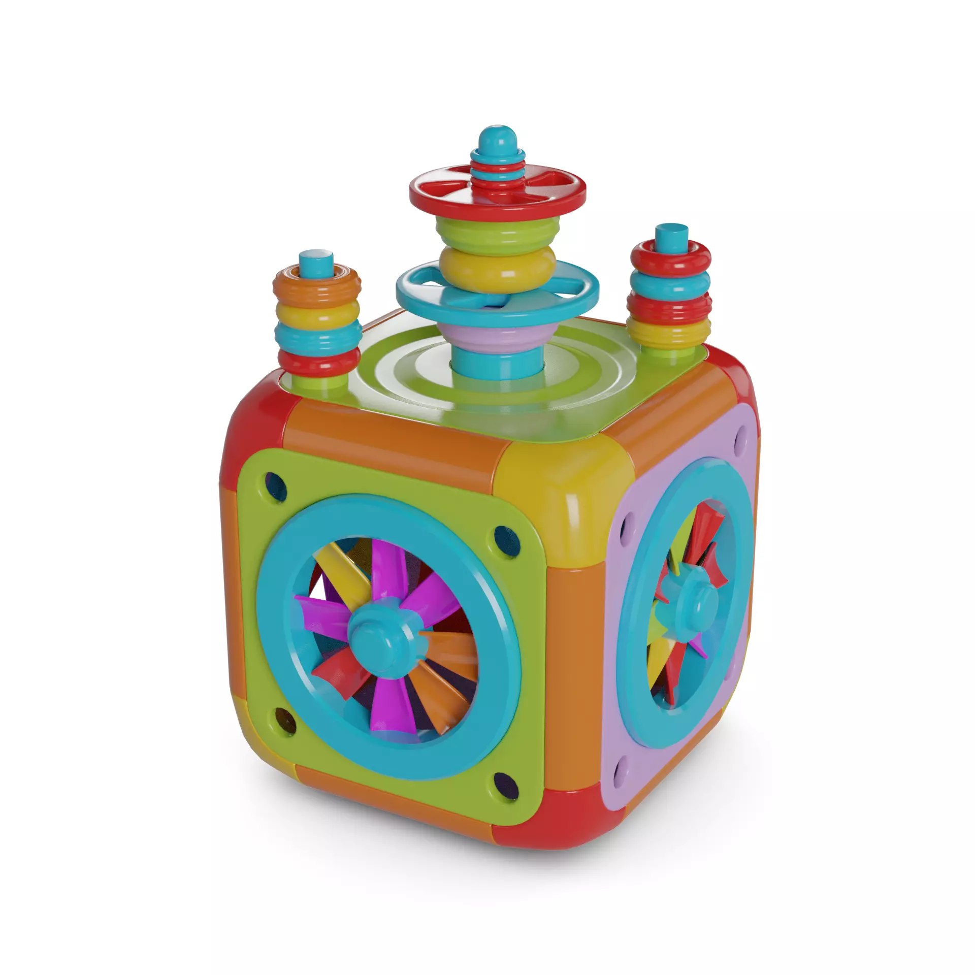 Baby and educational toys Activity Cube 3D model_0
