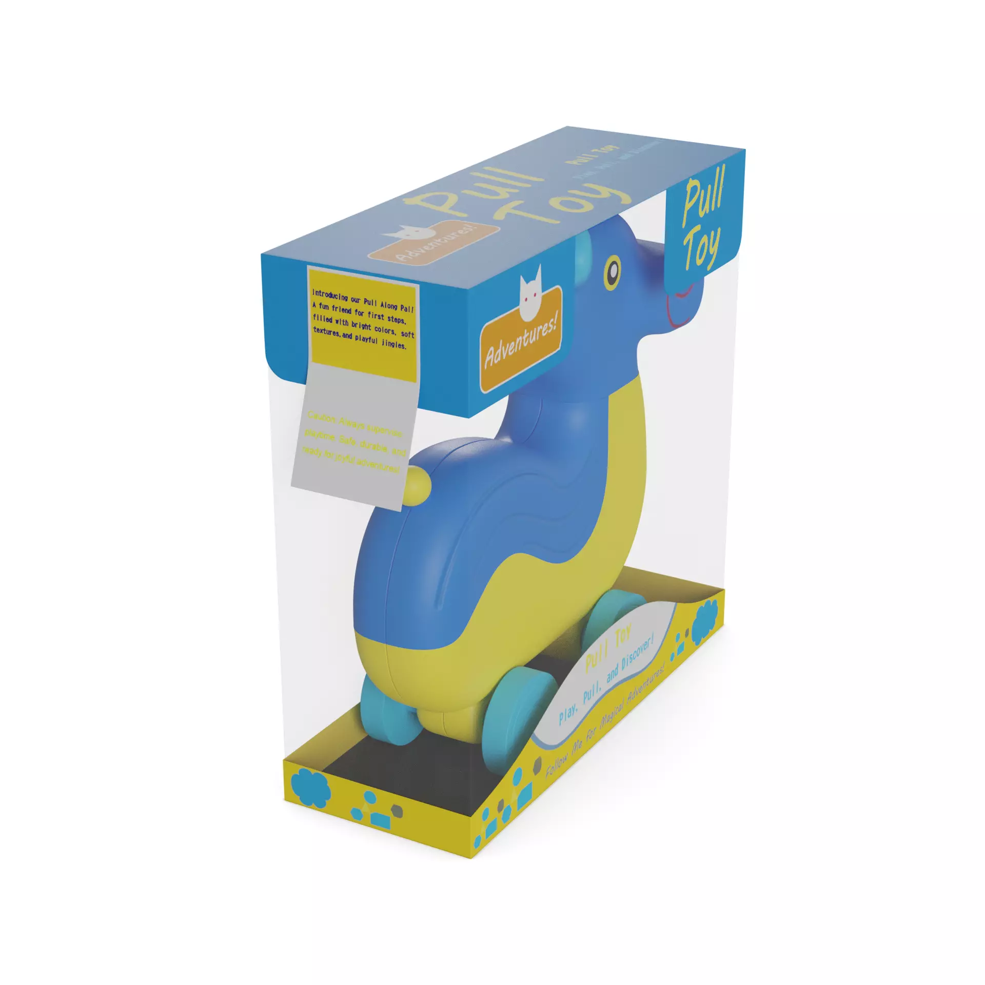 Baby and educational toys Pull Along Toy 3D model_0