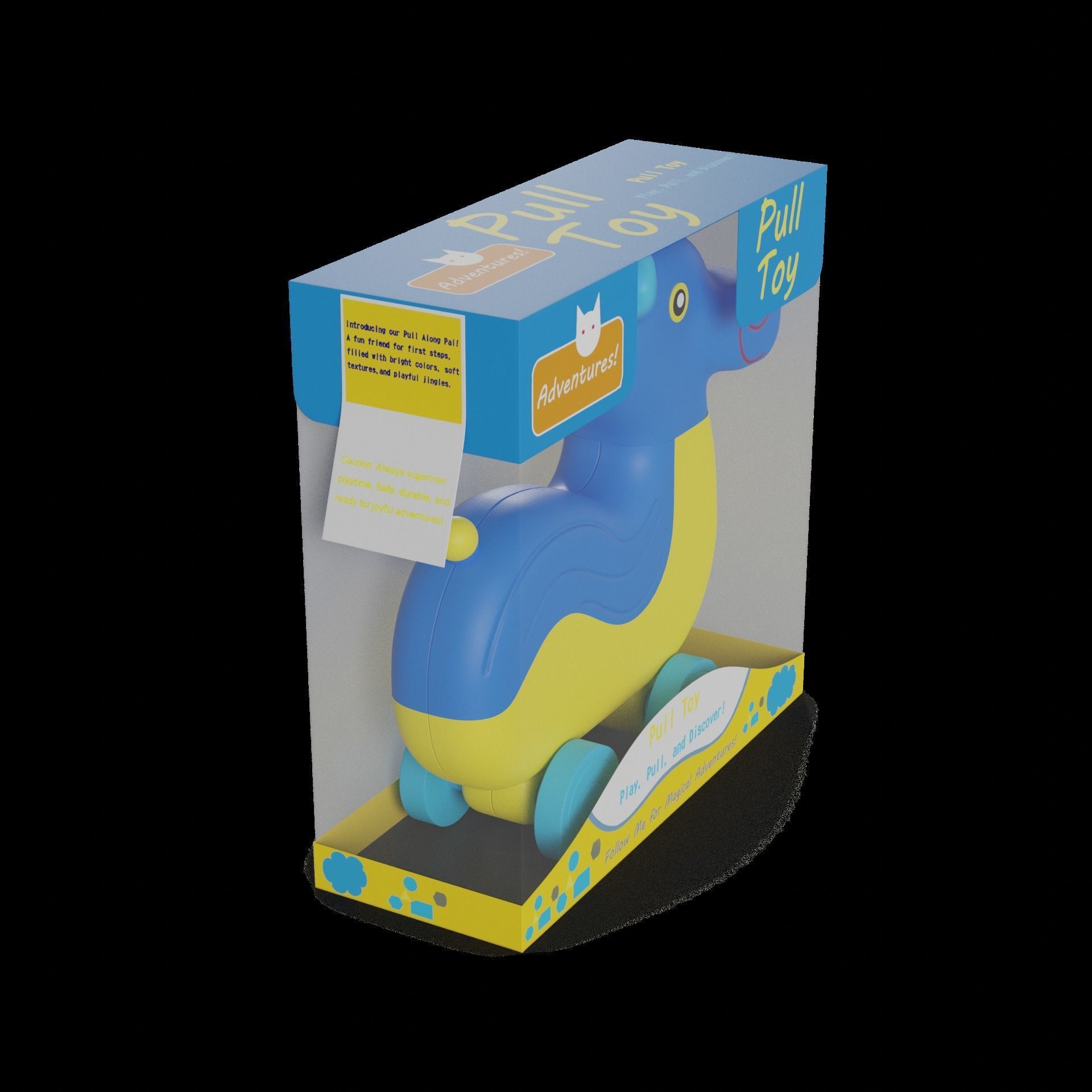 Baby and educational toys Pull Along Toy 3D model_1