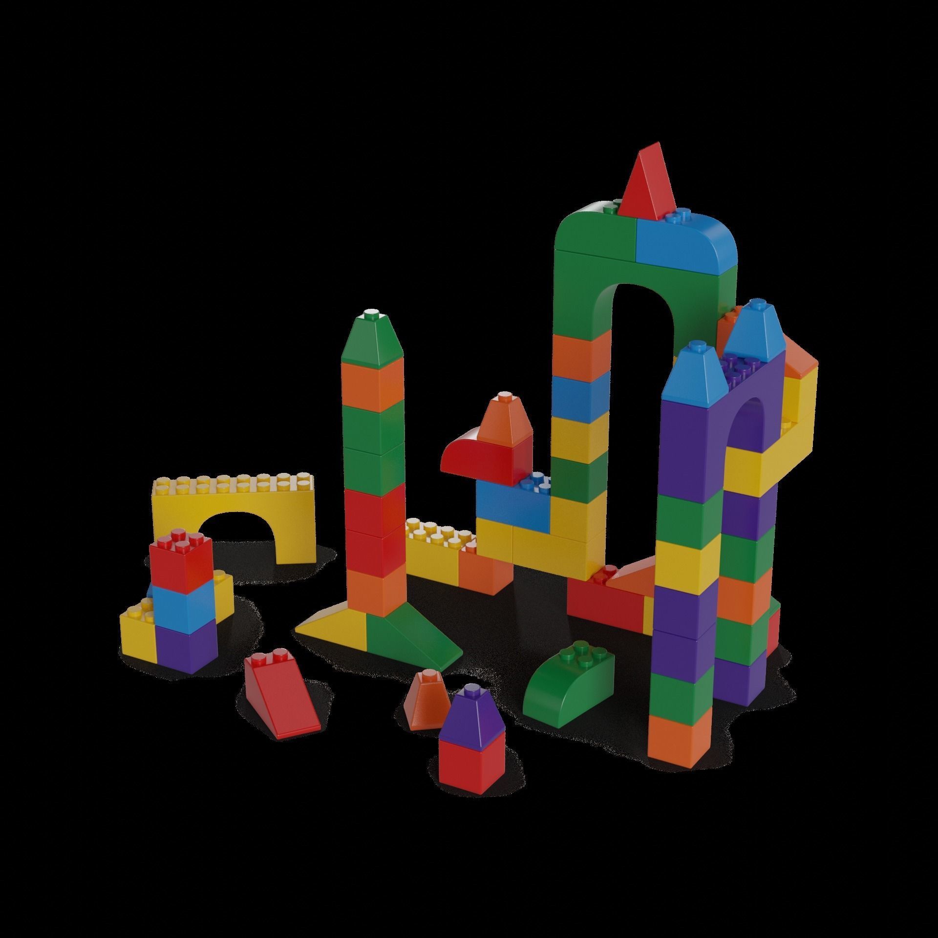 Baby and educational toys Building Blocks 3D model_1