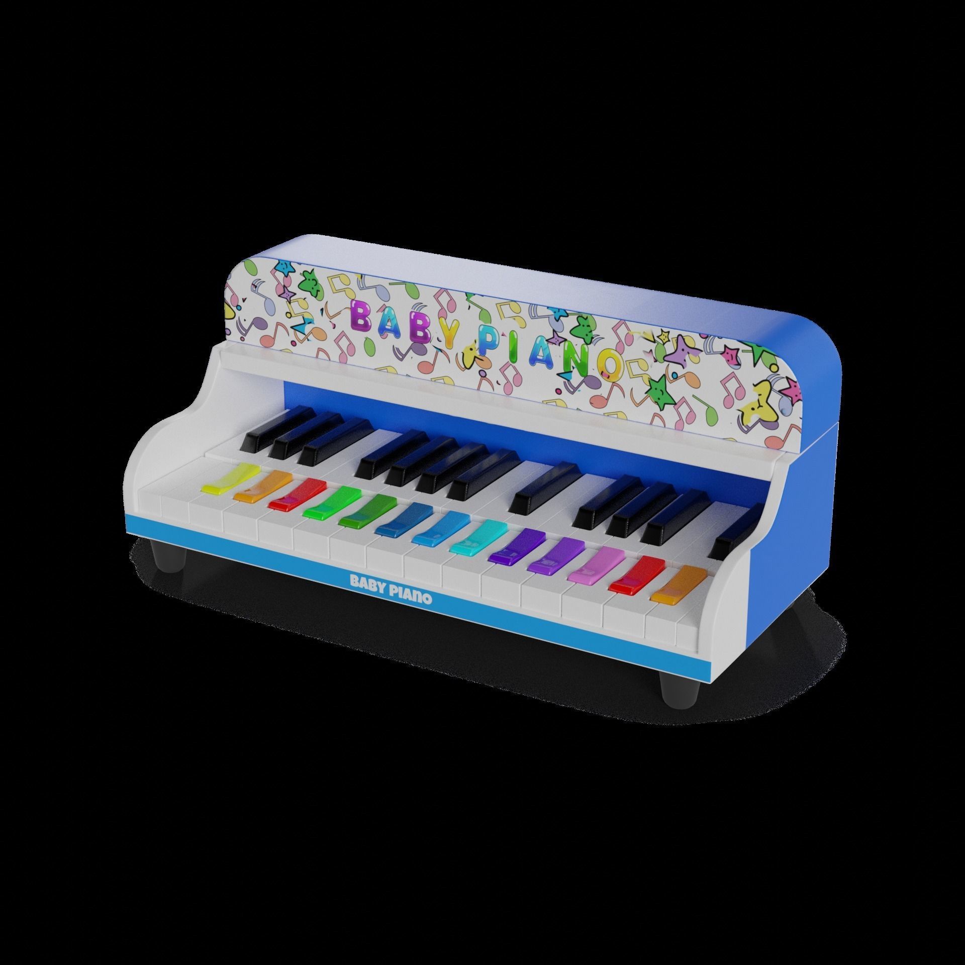 Baby and educational toys Baby Piano 3D model_1
