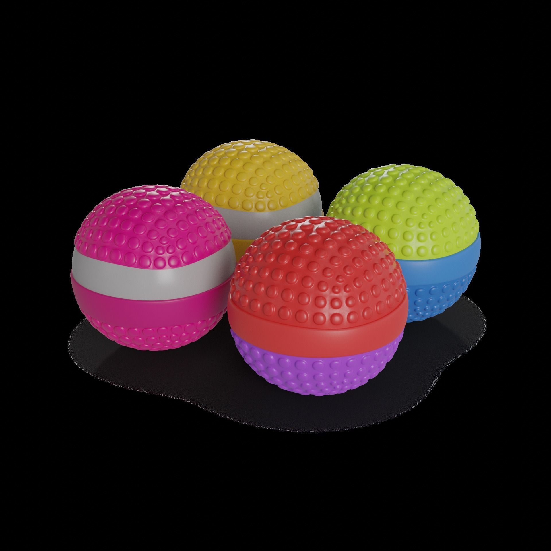 Baby and educational toys Sensory Ball Set 3D model_1