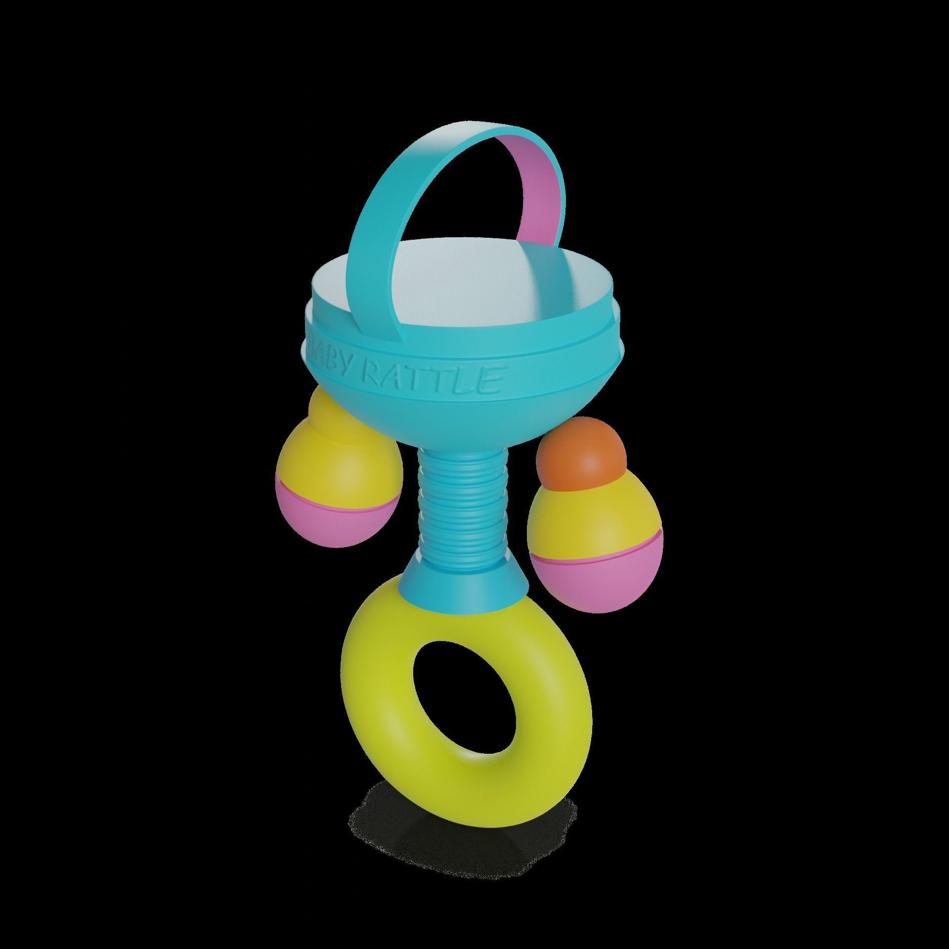 Baby and educational toys Baby Rattle 3D model_1