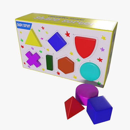Baby and educational toys Shape Sorter Low-poly 3D model