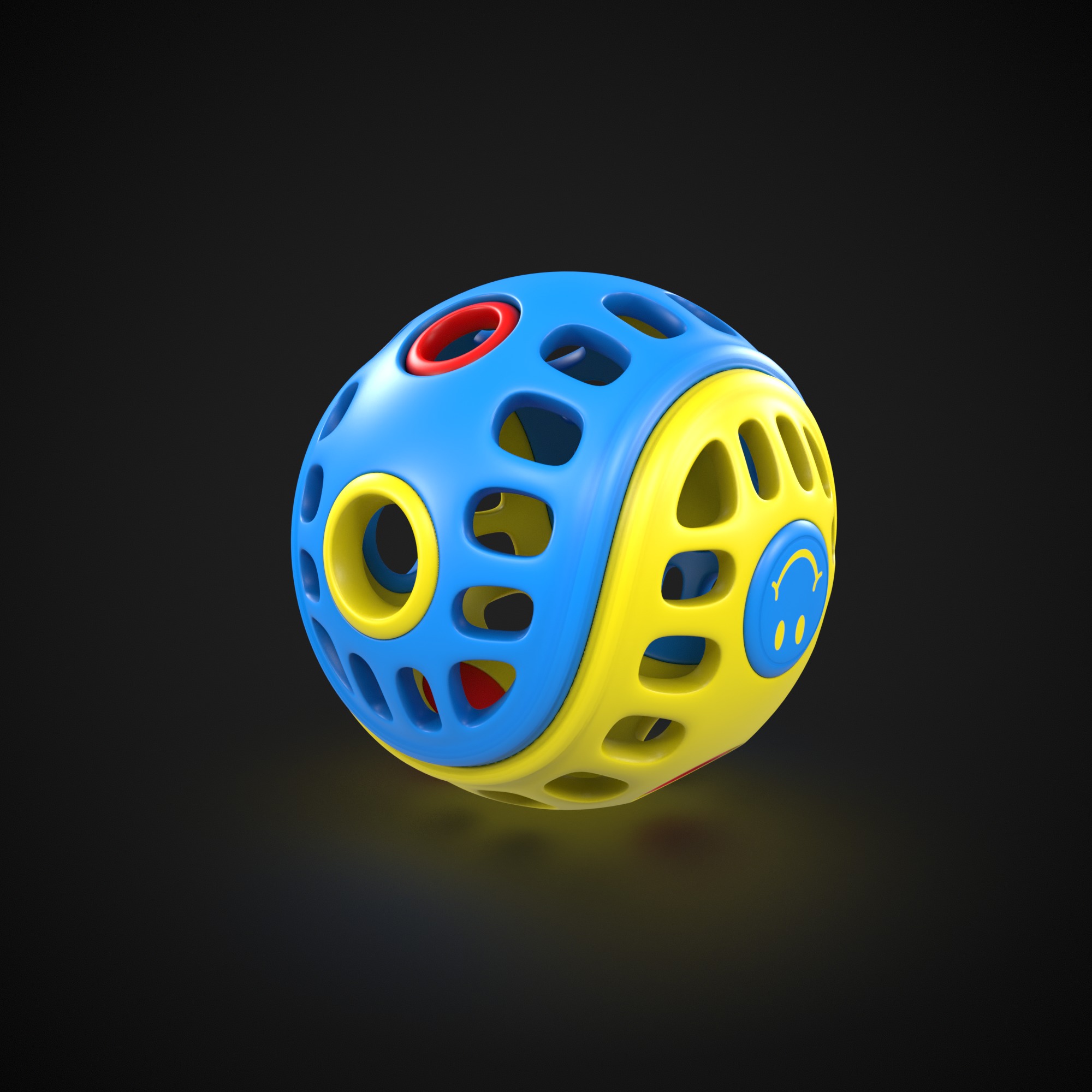 Baby and educational toys - Rattle Ball 3D model_3
