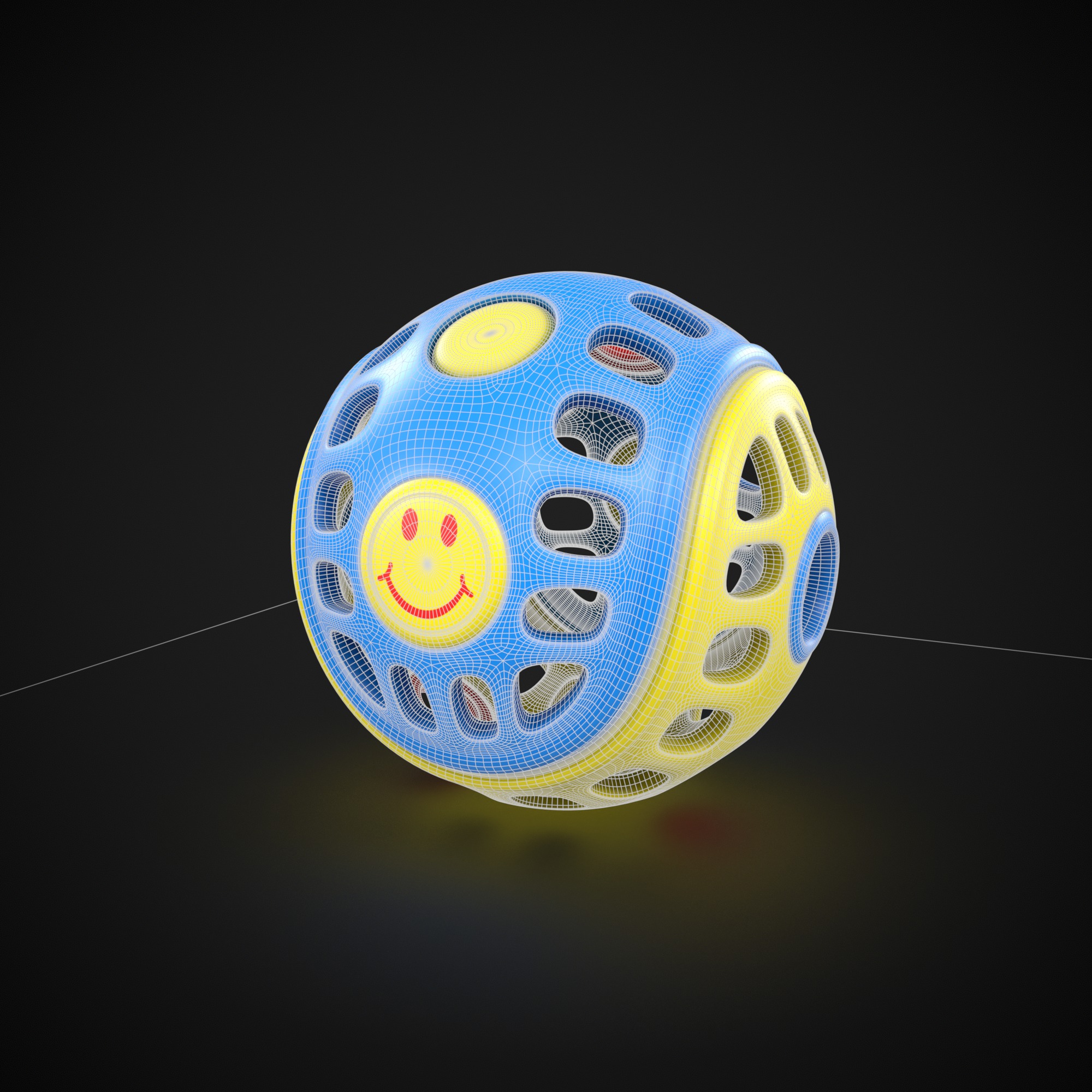 Baby and educational toys - Rattle Ball 3D model_6