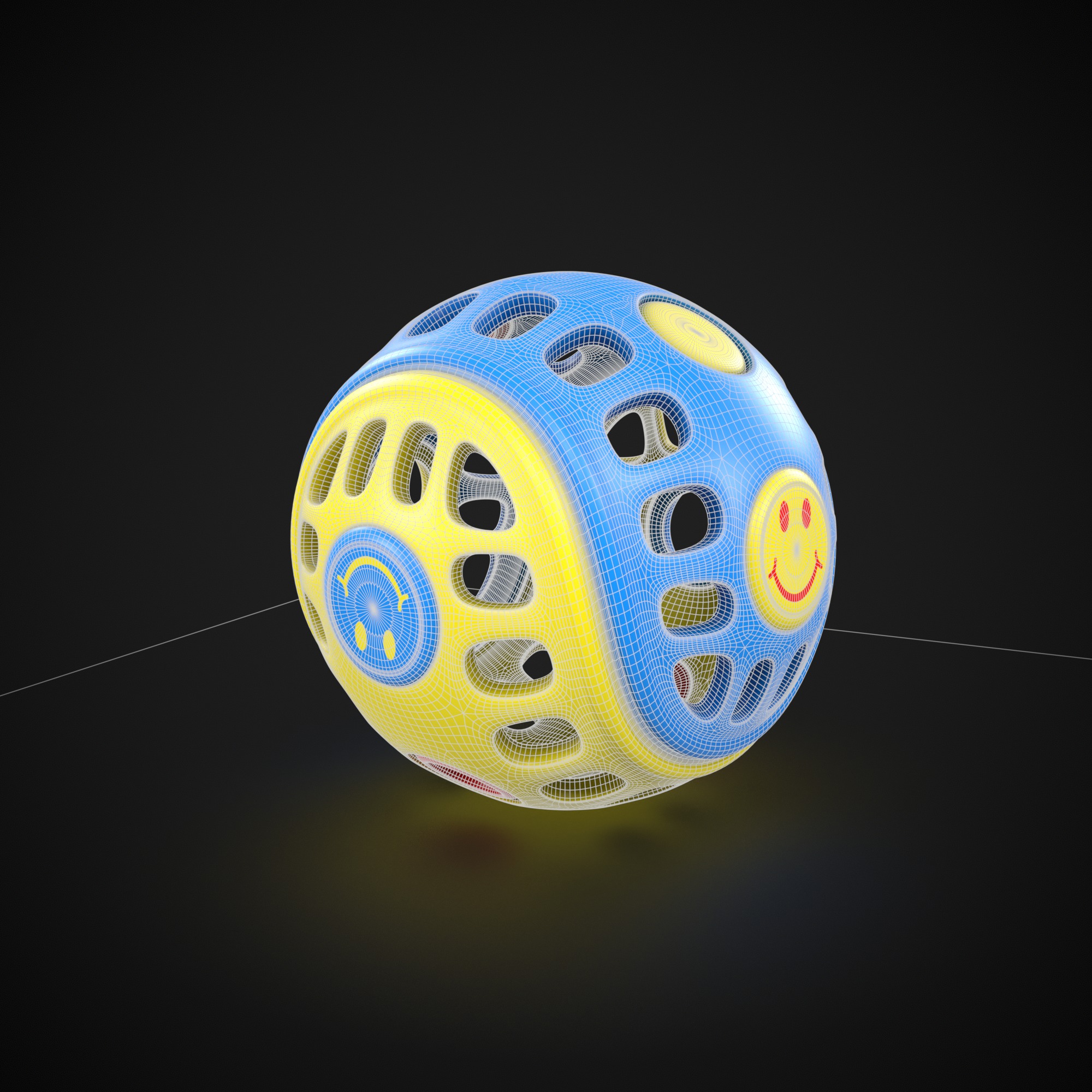 Baby and educational toys - Rattle Ball 3D model_7