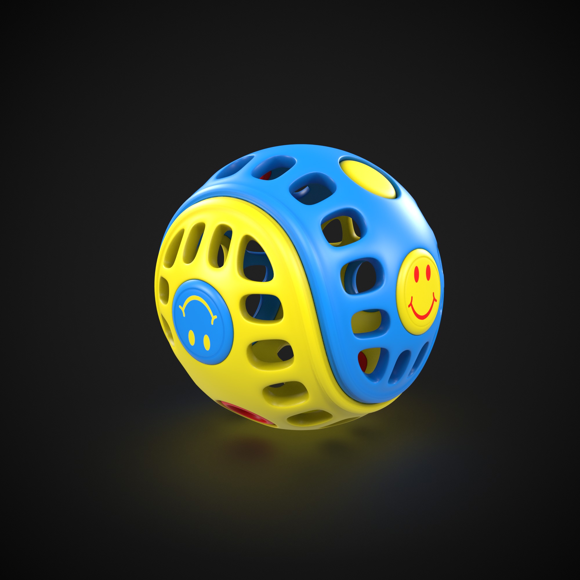 Baby and educational toys - Rattle Ball 3D model_2