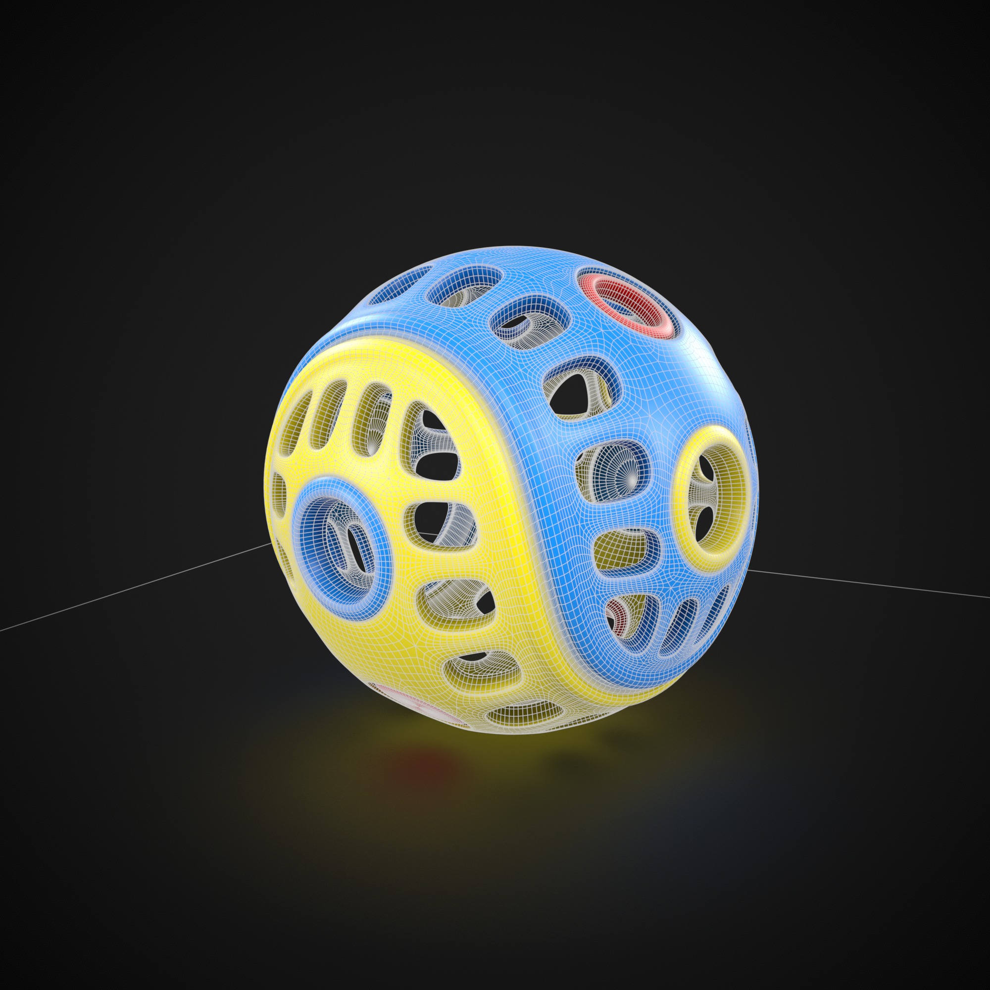 Baby and educational toys - Rattle Ball 3D model_9