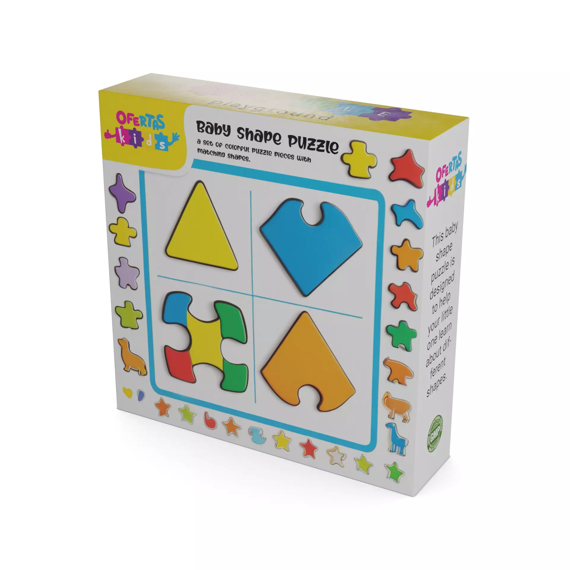 Baby and educational toys Baby Shape Puzzle Low-poly 3D model