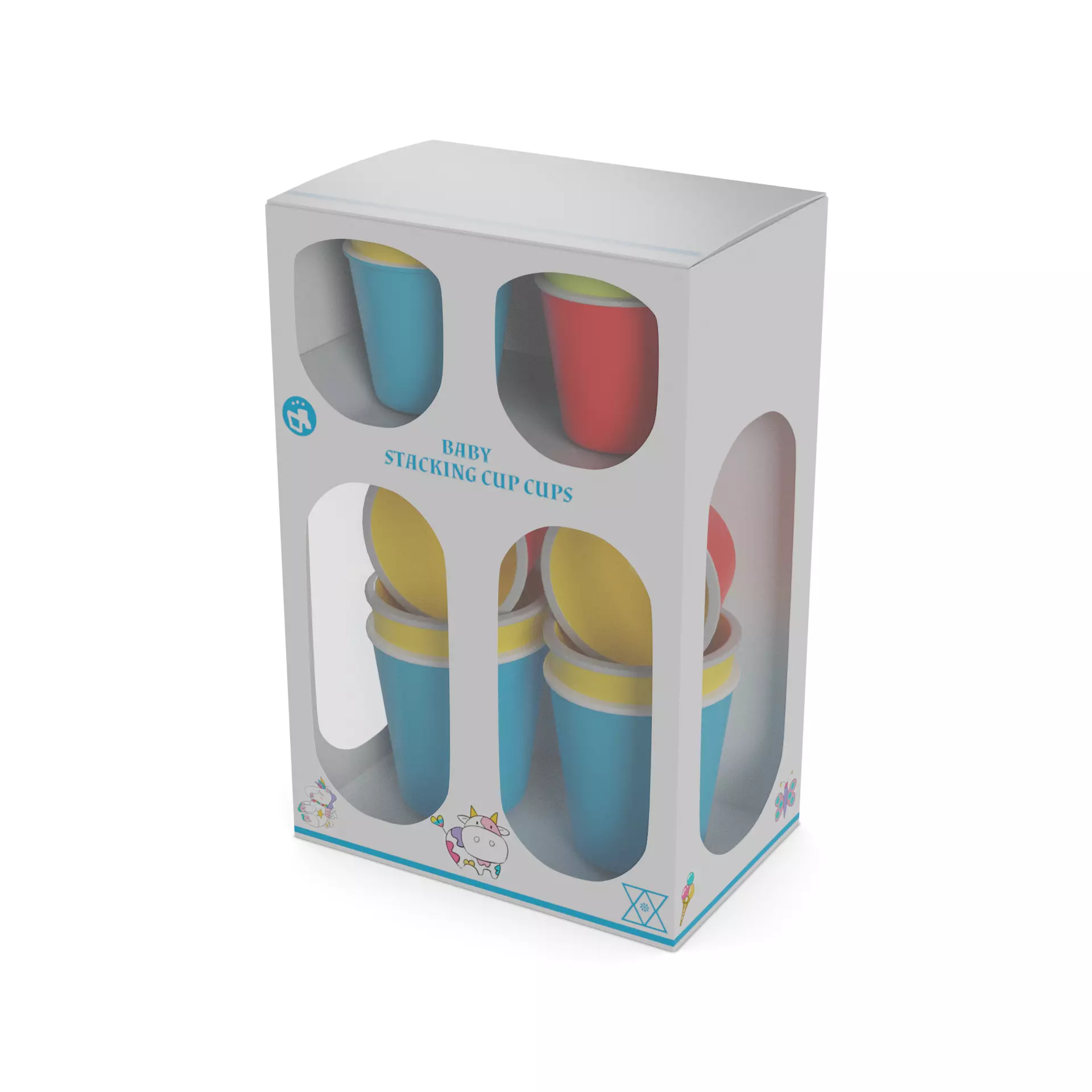 Baby and educational toys Baby Stacking Cups 3D model_0