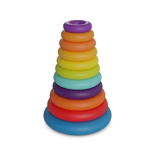 Baby and educational toys Baby Stacking Toy Low-poly 3D model