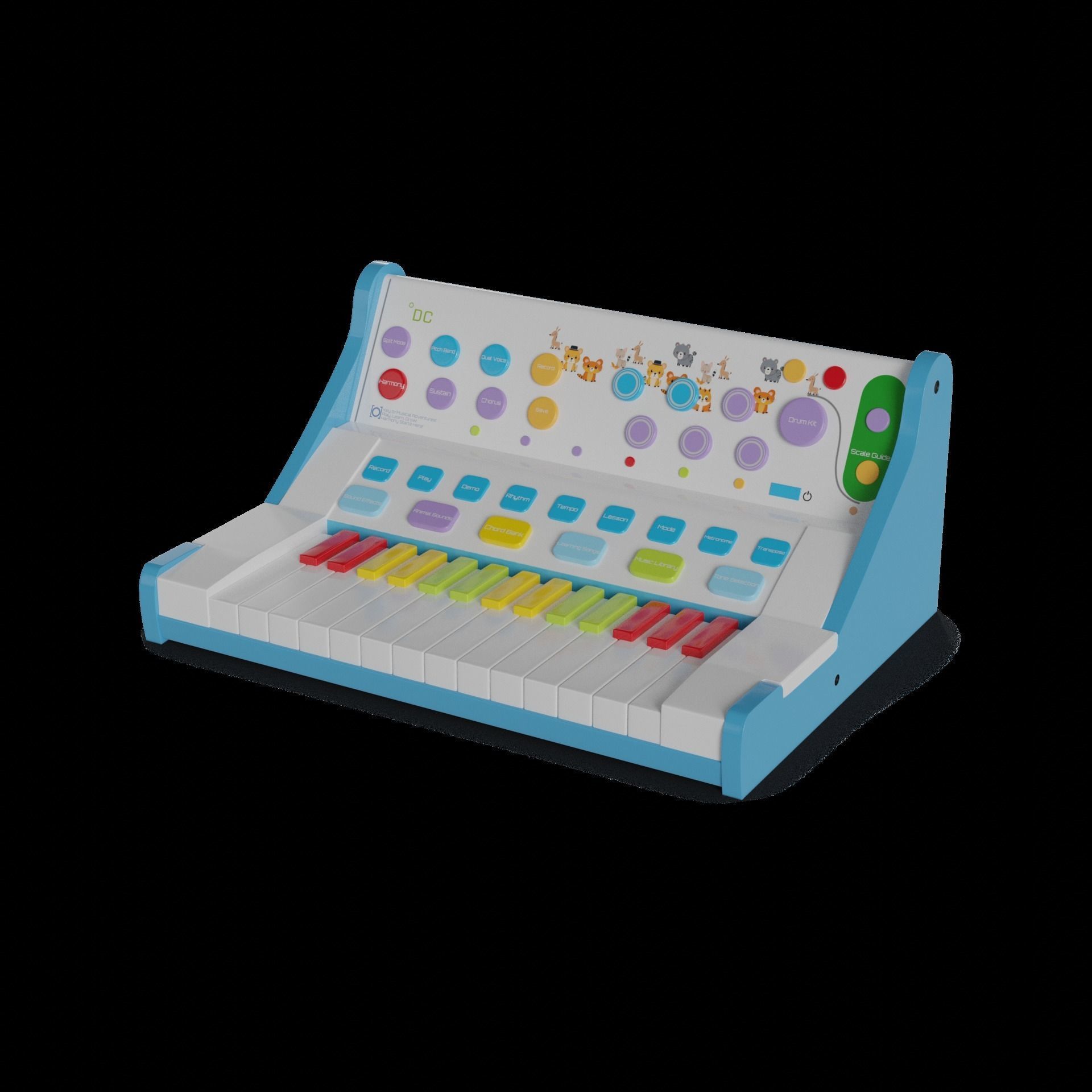 Baby and educational toys Baby Keyboard 3D model_1
