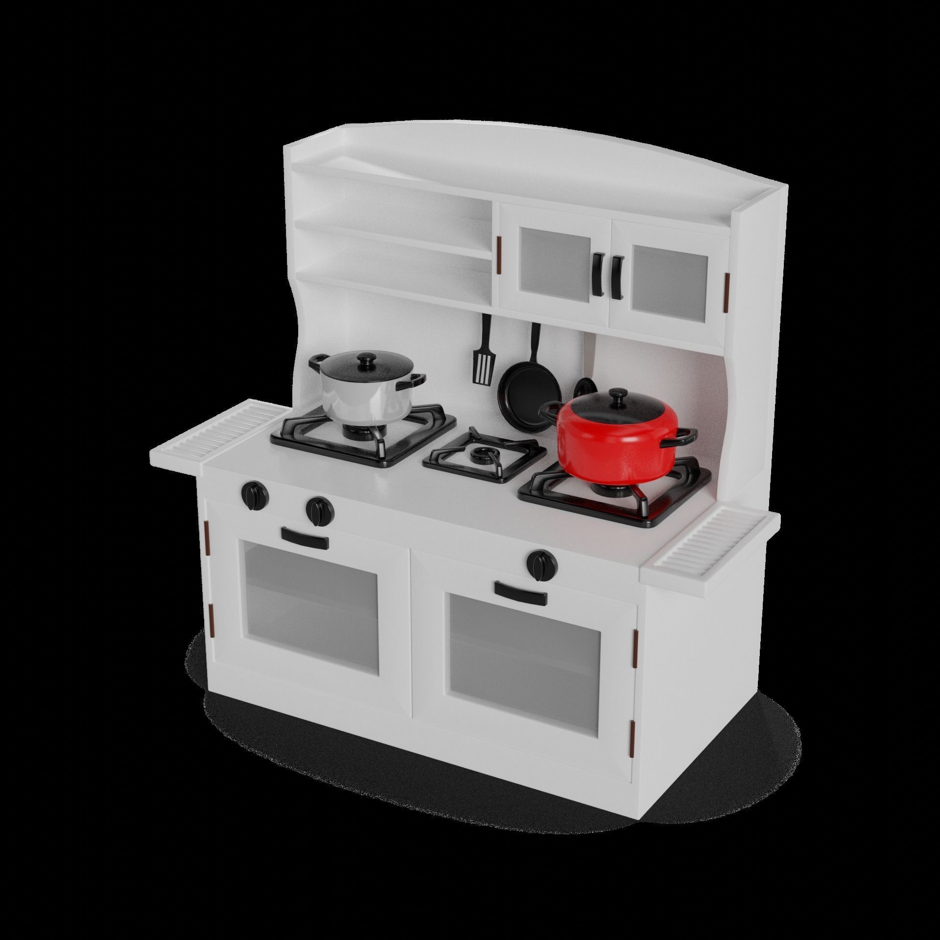 Play Kitchen Set 3D model_1