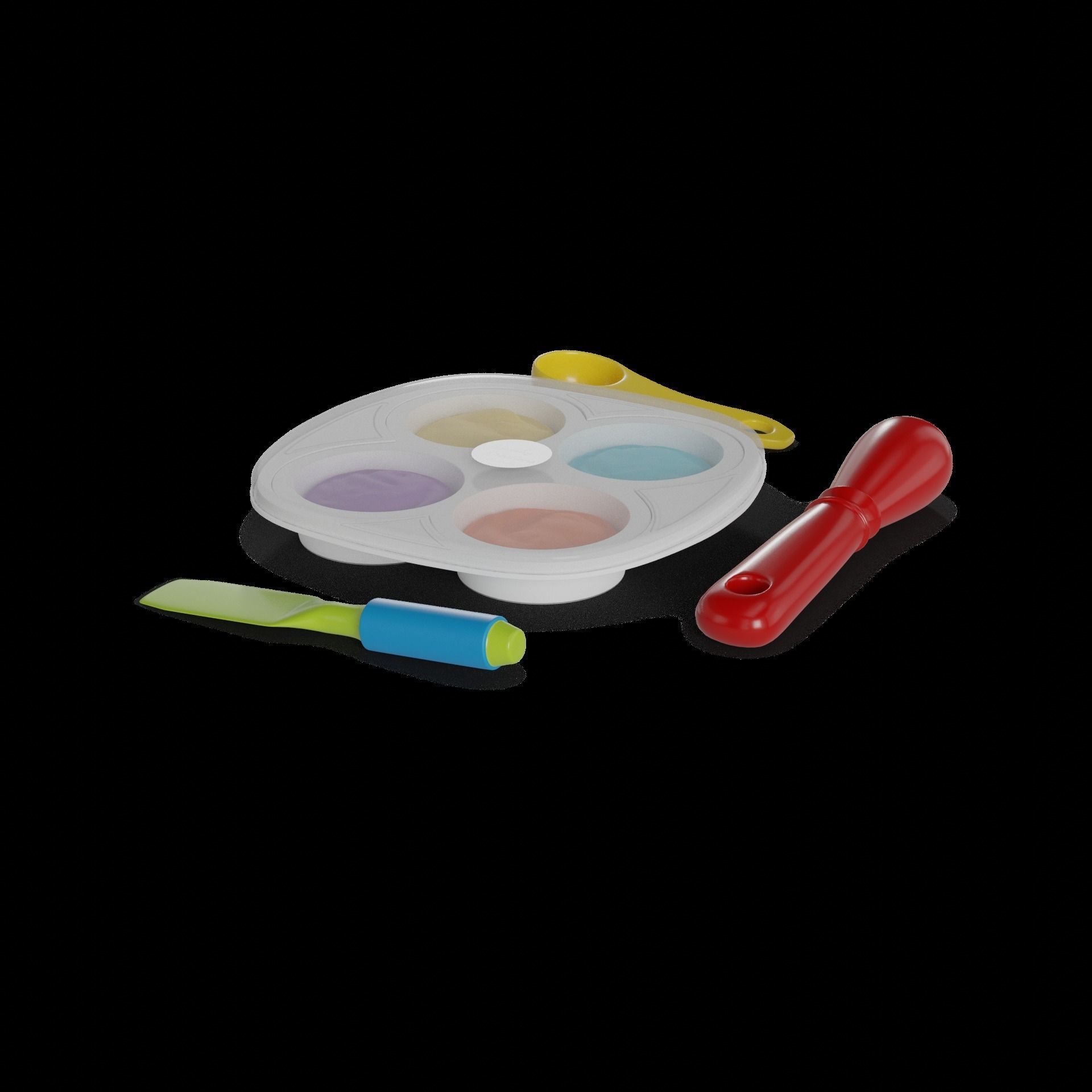 Cars and action games Play Dough Set 3D model_1