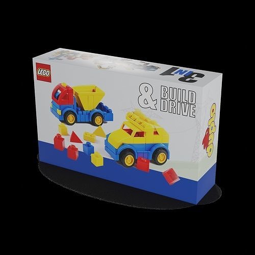Cars and action games Building Vehicle Set Low-poly 3D model 2