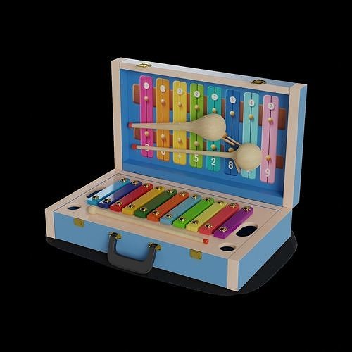 Cars and action games Musical Instrument Set 3D model 2