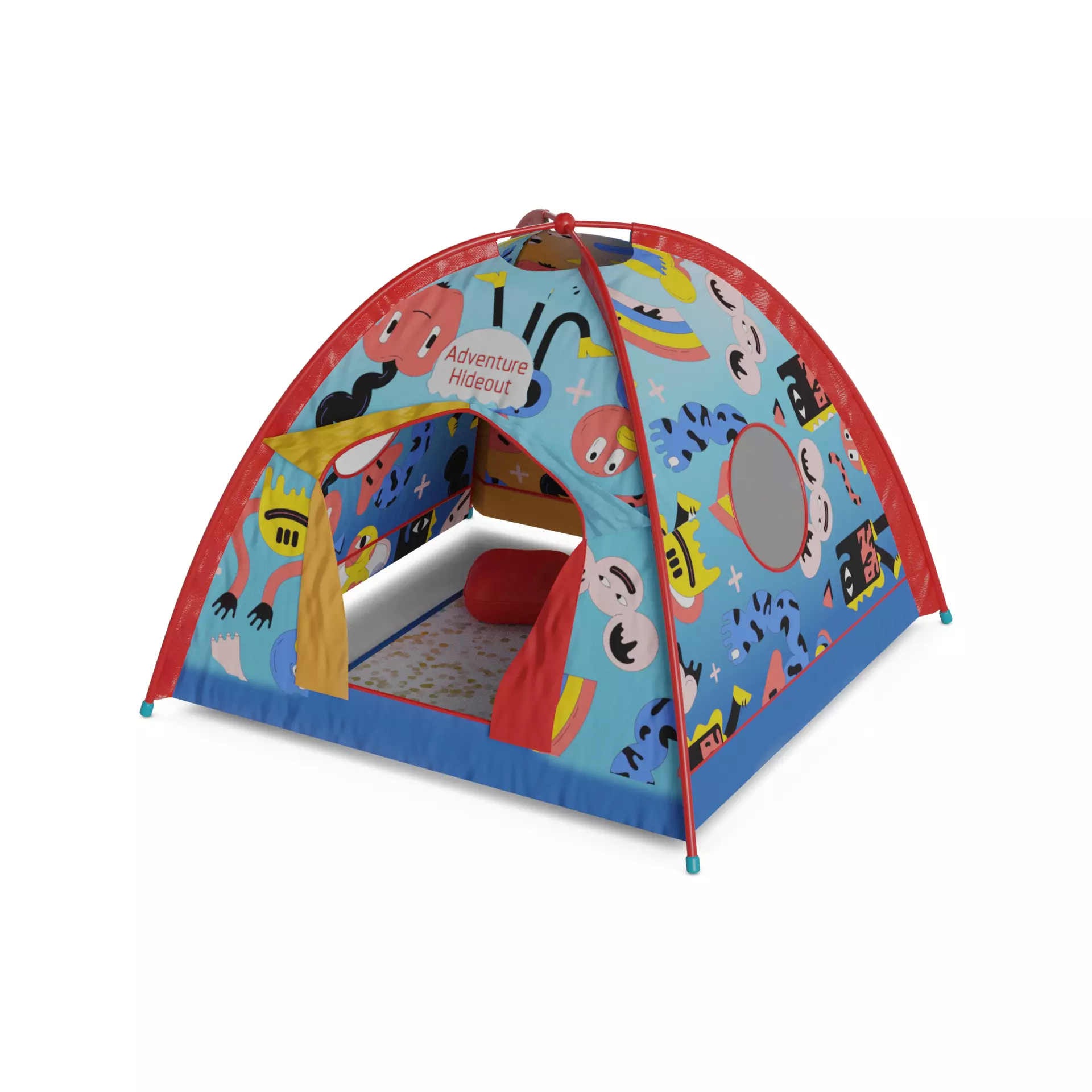 Cars and action games Play Tent 3D model_0