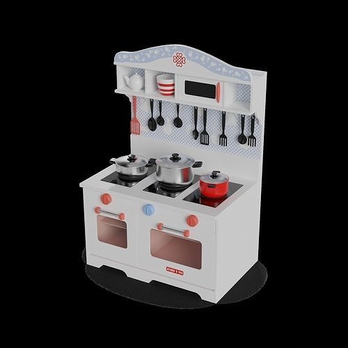Cars and action games Play Kitchen Set 3D model 2