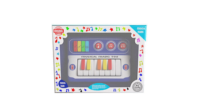 Musical Toy Low-poly 3D model 2