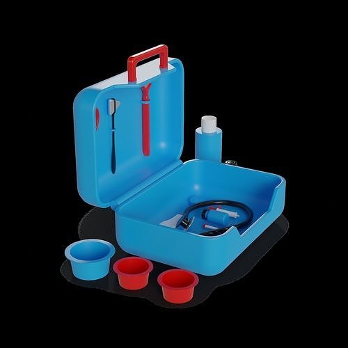 Cars and action games Play Doctor Kit 3D model 2