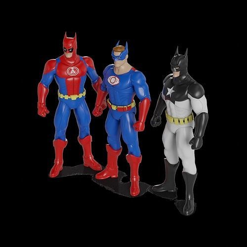 Cars and action games Action Figure Set 3D model 2