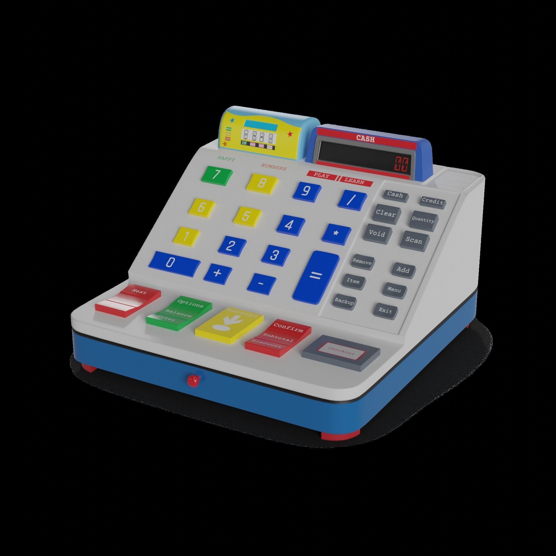 Creative and interactive toys Play Cash Register 3D model_1