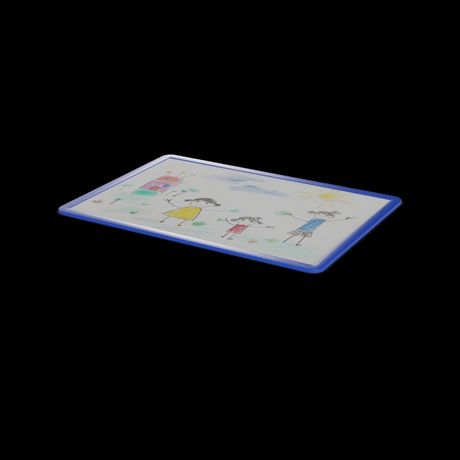 Creative and interactive toys Magnetic Drawing Board Low-poly 3D model_1