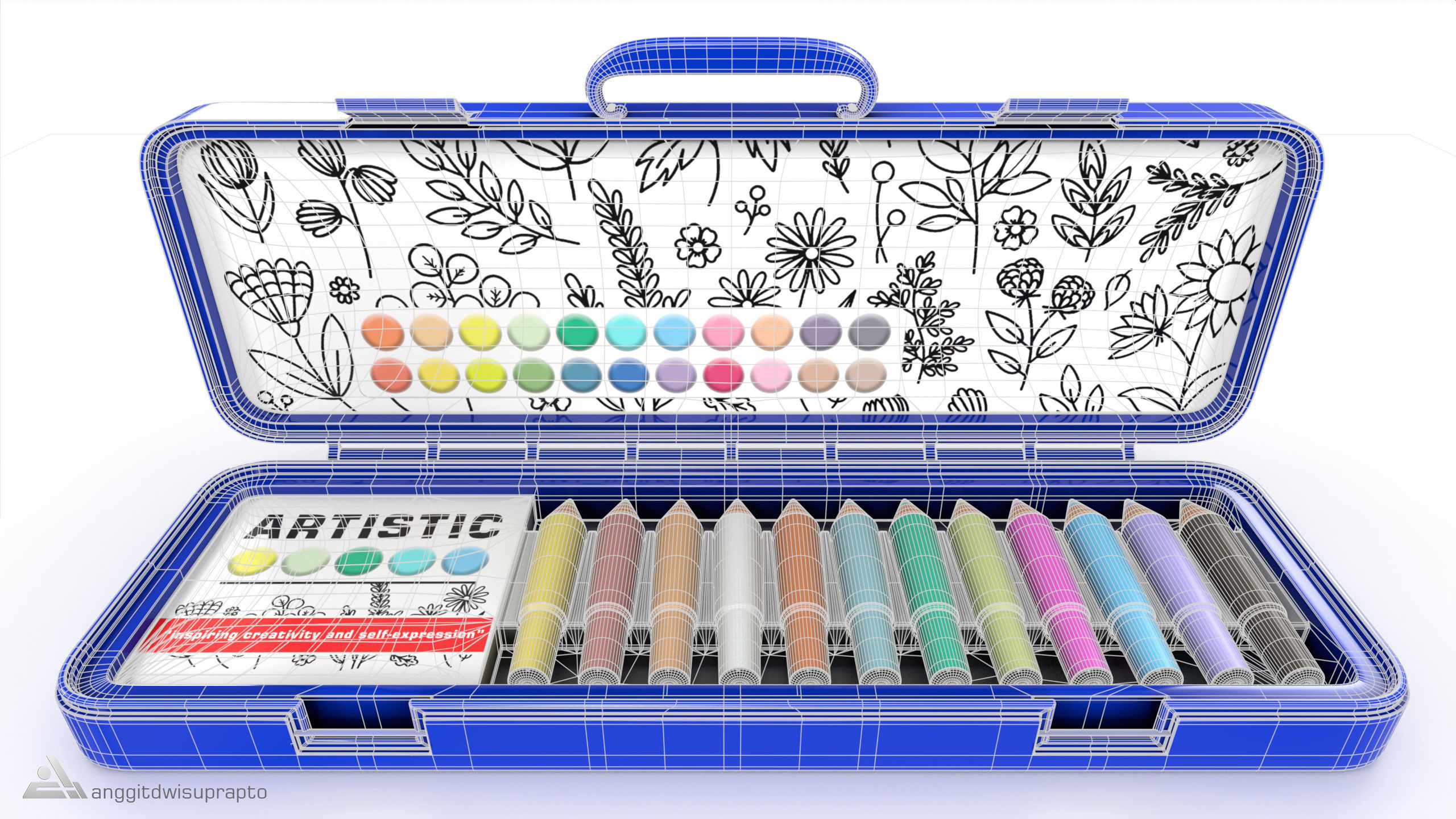 Creative and interactive toys Creative Drawing Set 3D model_9