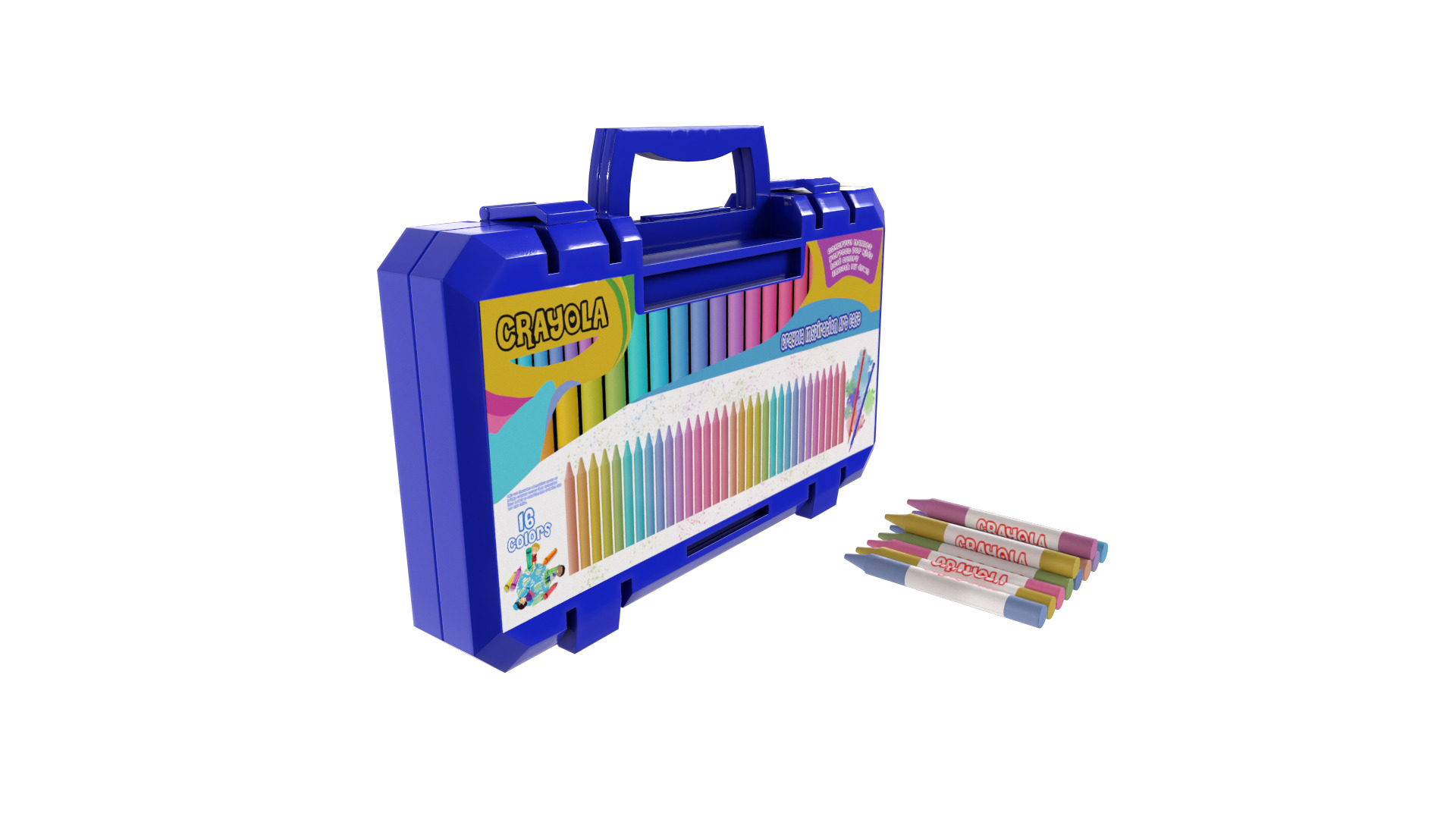 Creative and interactive toys Crayola Inspiration Art Case 3D model_4