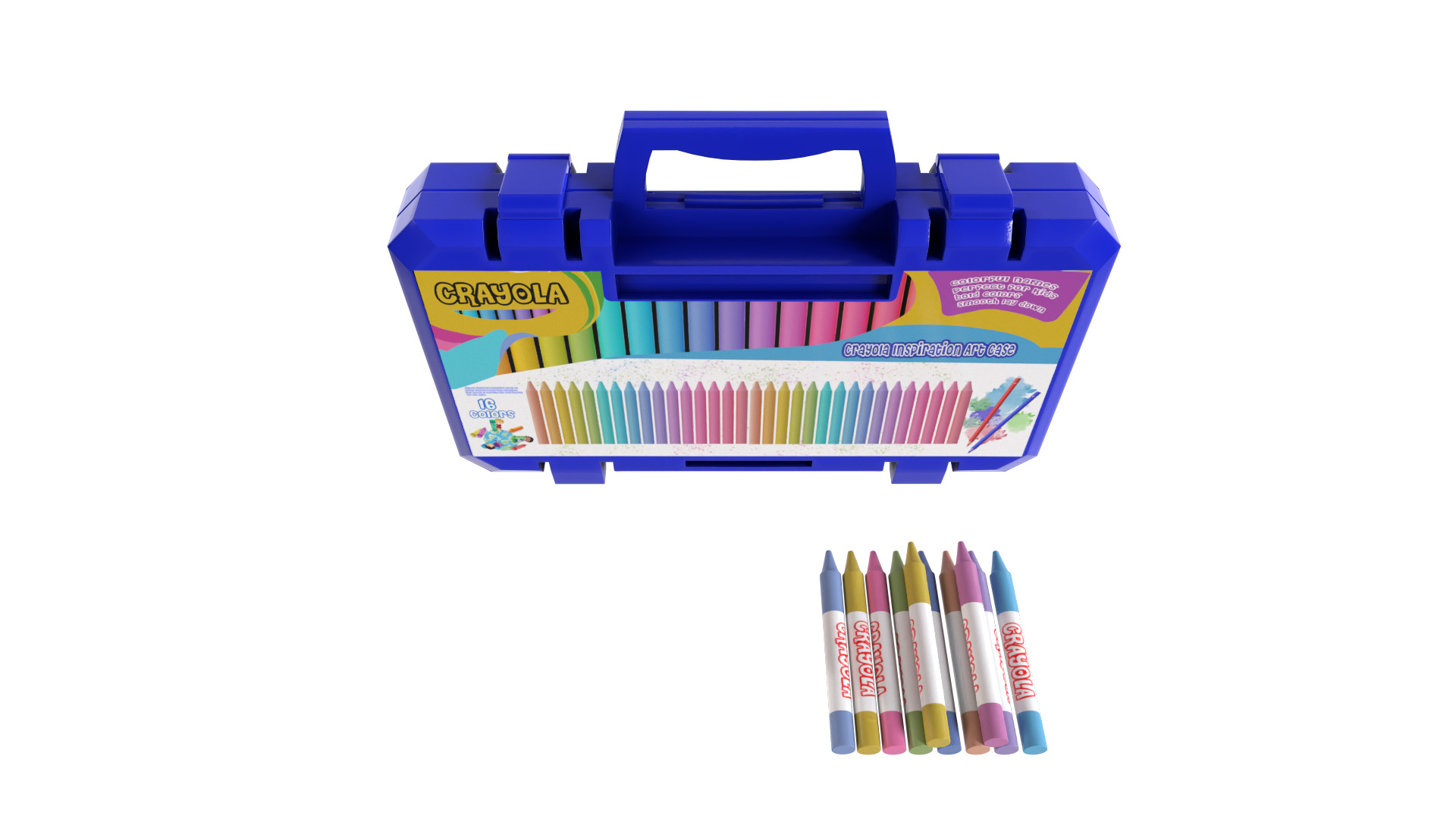 Creative and interactive toys Crayola Inspiration Art Case 3D model_5