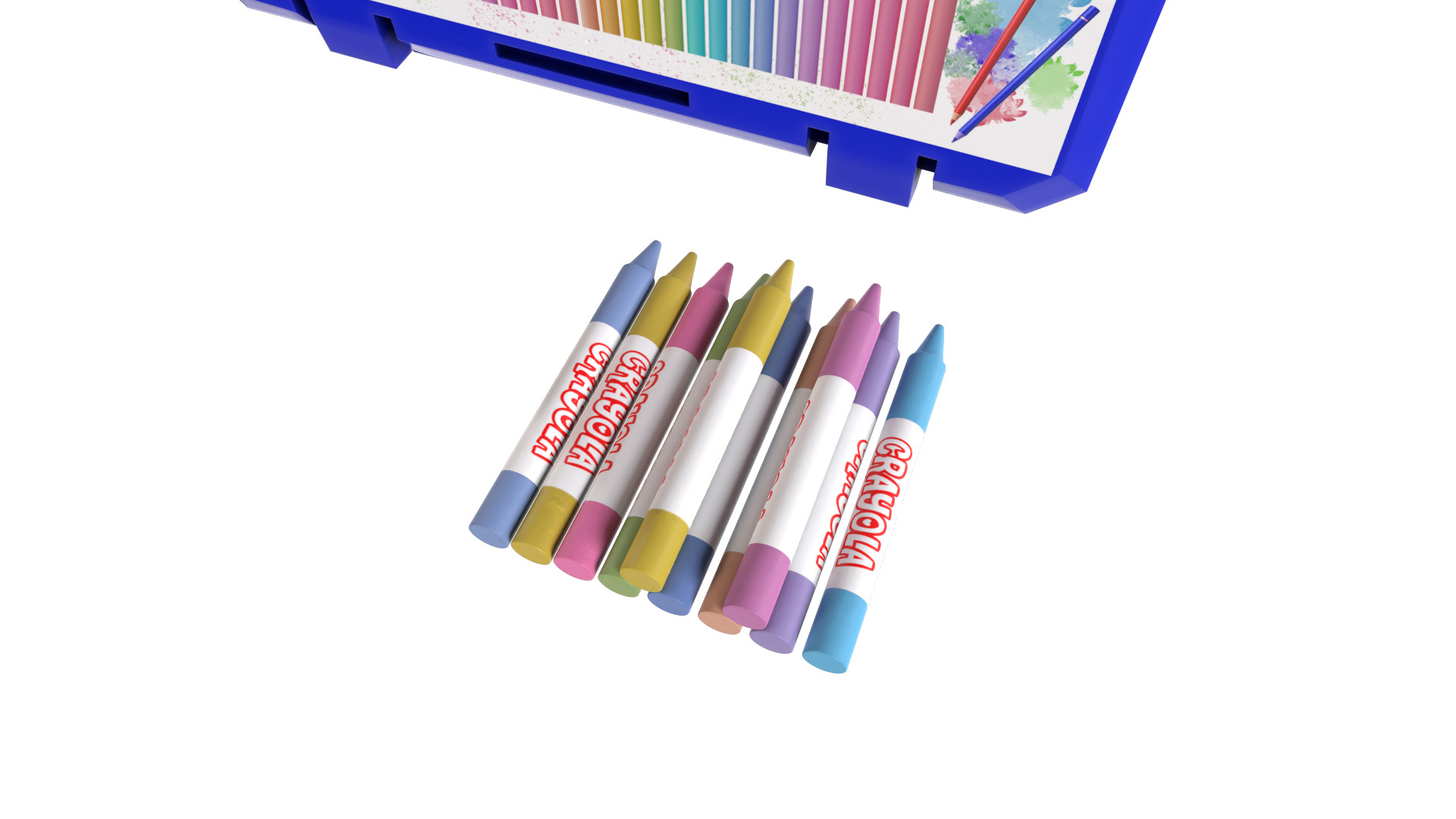 Creative and interactive toys Crayola Inspiration Art Case 3D model_11