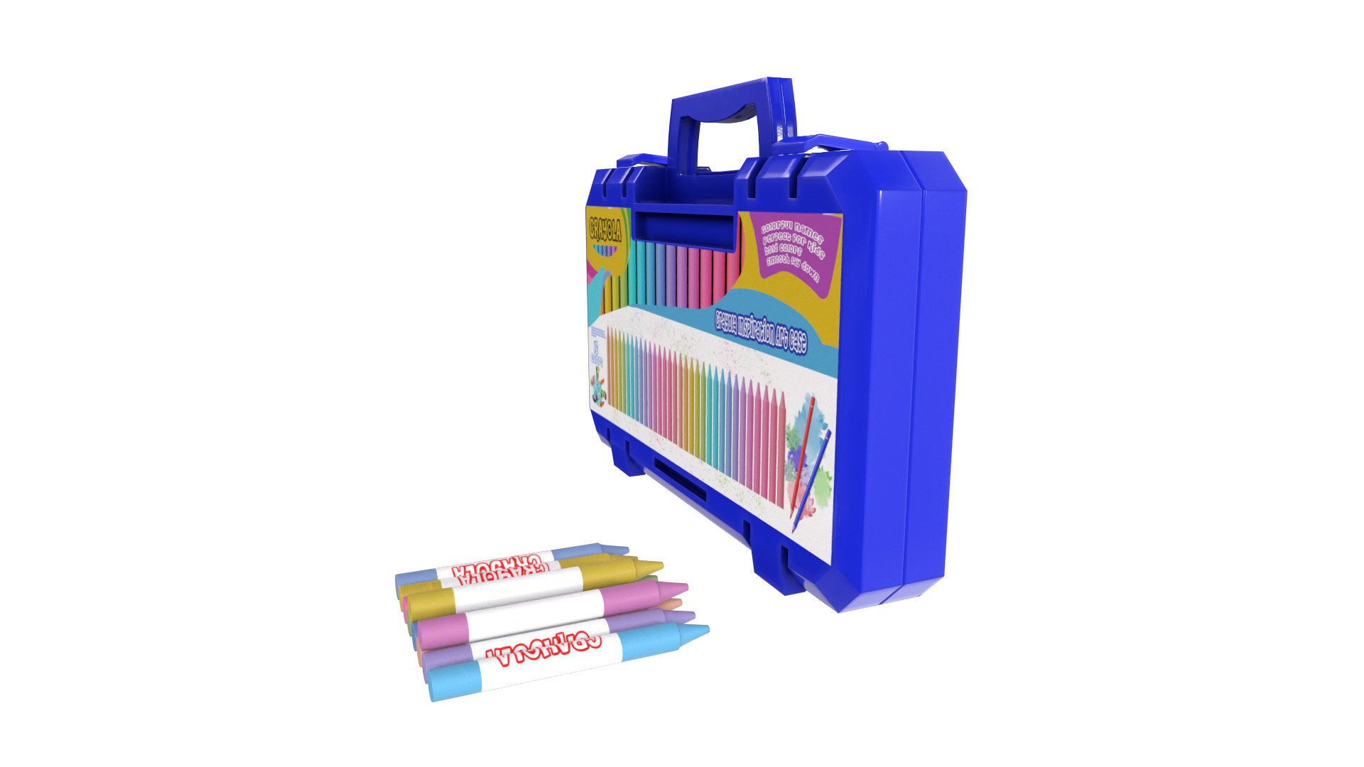 Creative and interactive toys Crayola Inspiration Art Case 3D model_7