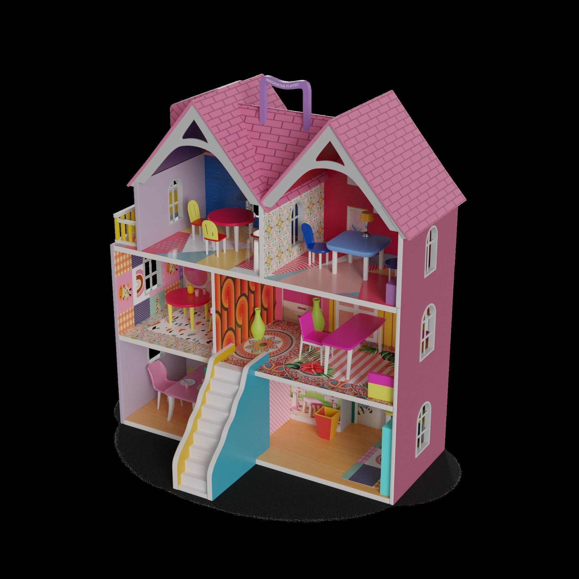 Creative and interactive toys Imaginative Playset 3D model_1