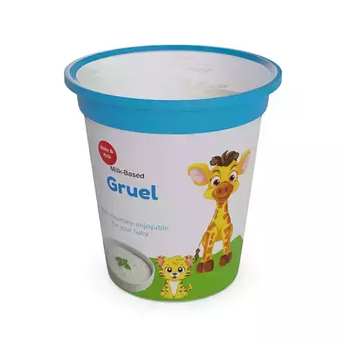 Milk-based gruel from Milk-based gruel from Baby and kids Low-poly 3D model
