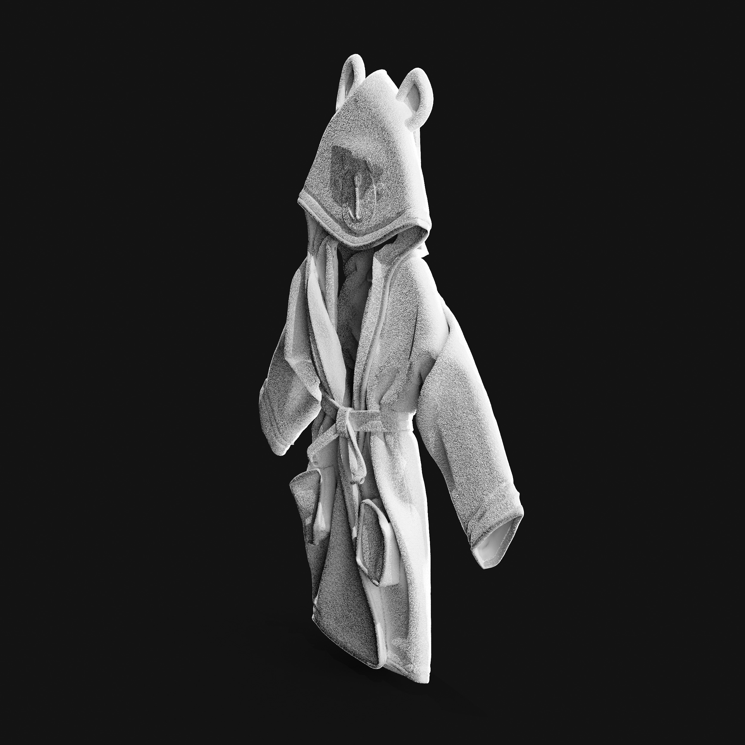 Bathtime products Baby Bathrobe 3D model_39