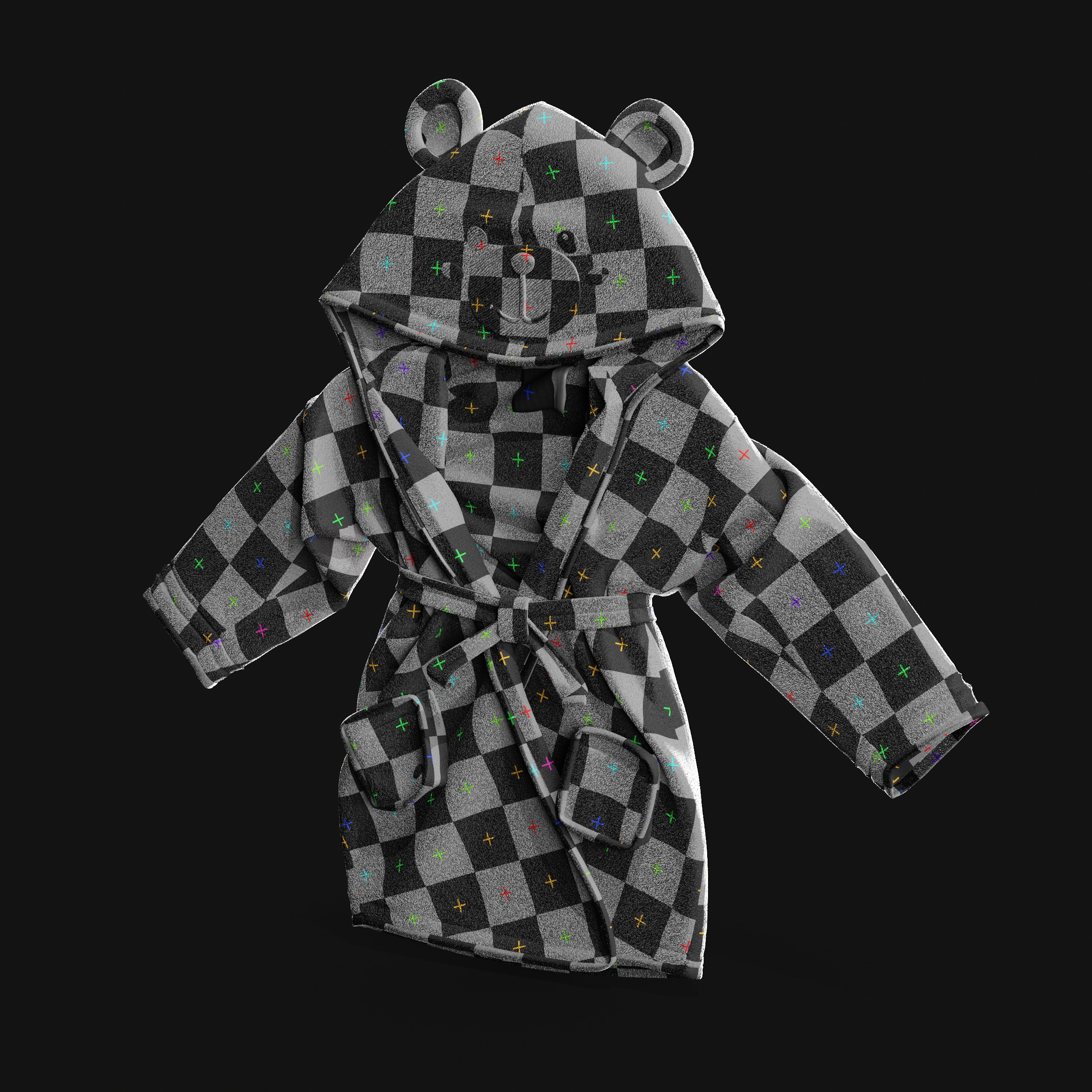 Bathtime products Baby Bathrobe 3D model_20