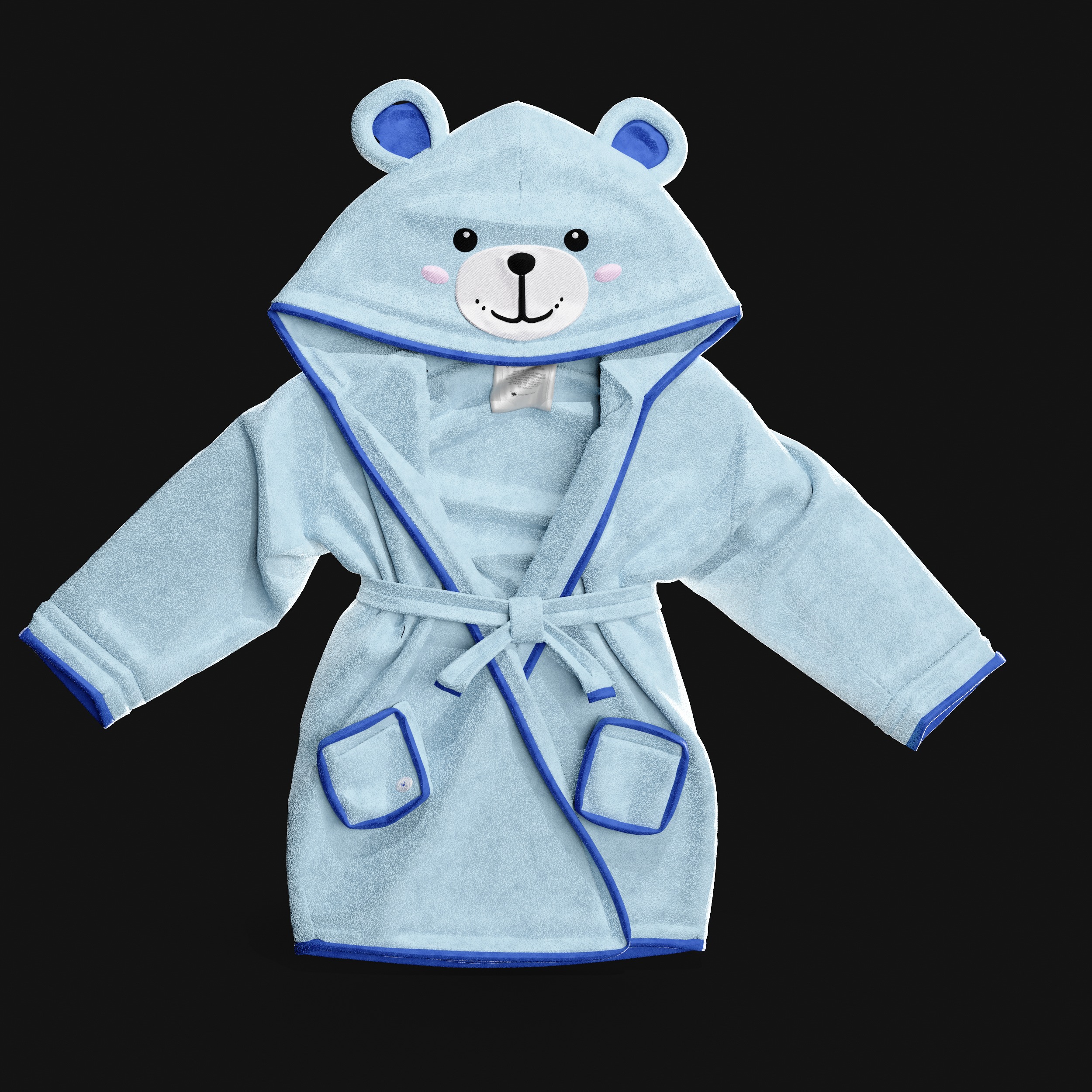 Bathtime products Baby Bathrobe 3D model_1