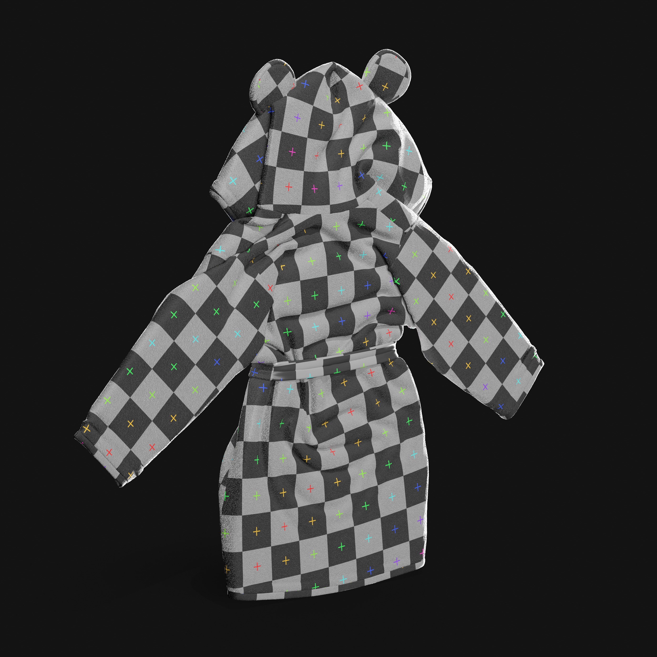 Bathtime products Baby Bathrobe 3D model_27