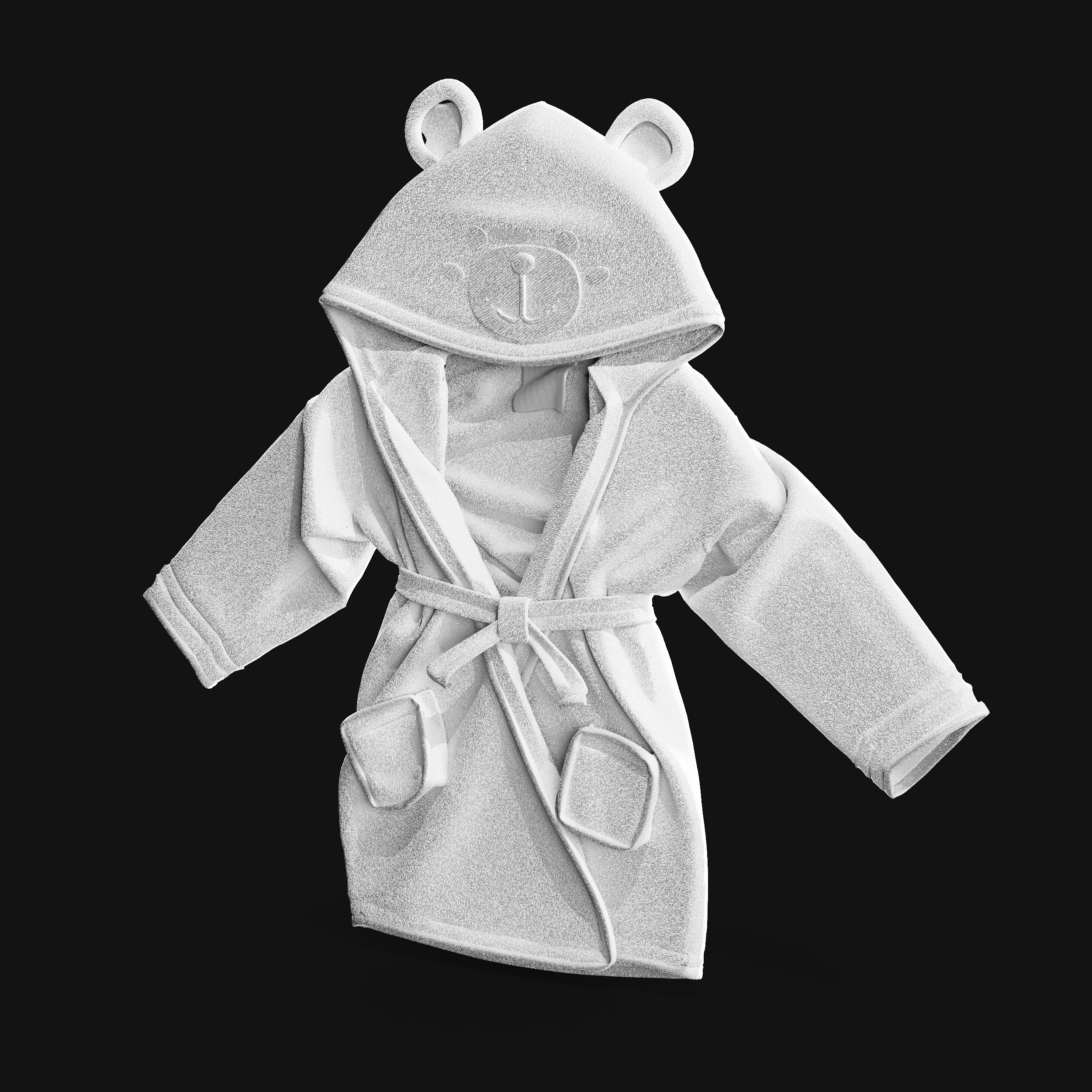 Bathtime products Baby Bathrobe 3D model_30