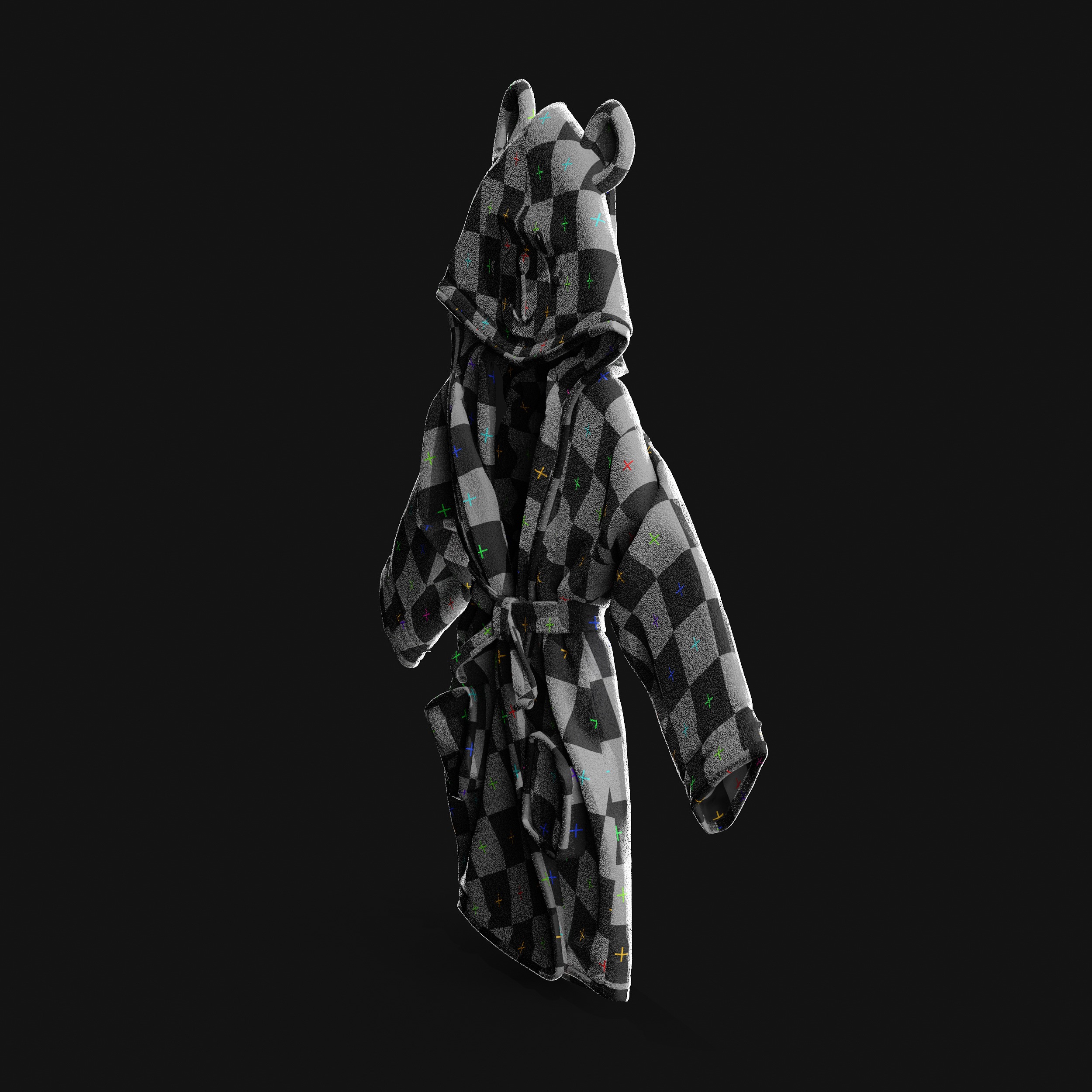 Bathtime products Baby Bathrobe 3D model_29