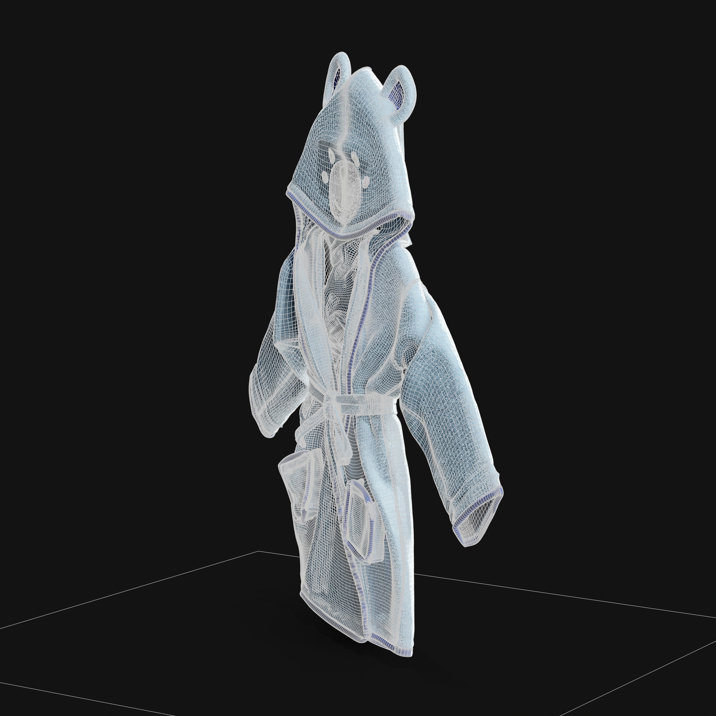 Bathtime products Baby Bathrobe 3D model_19