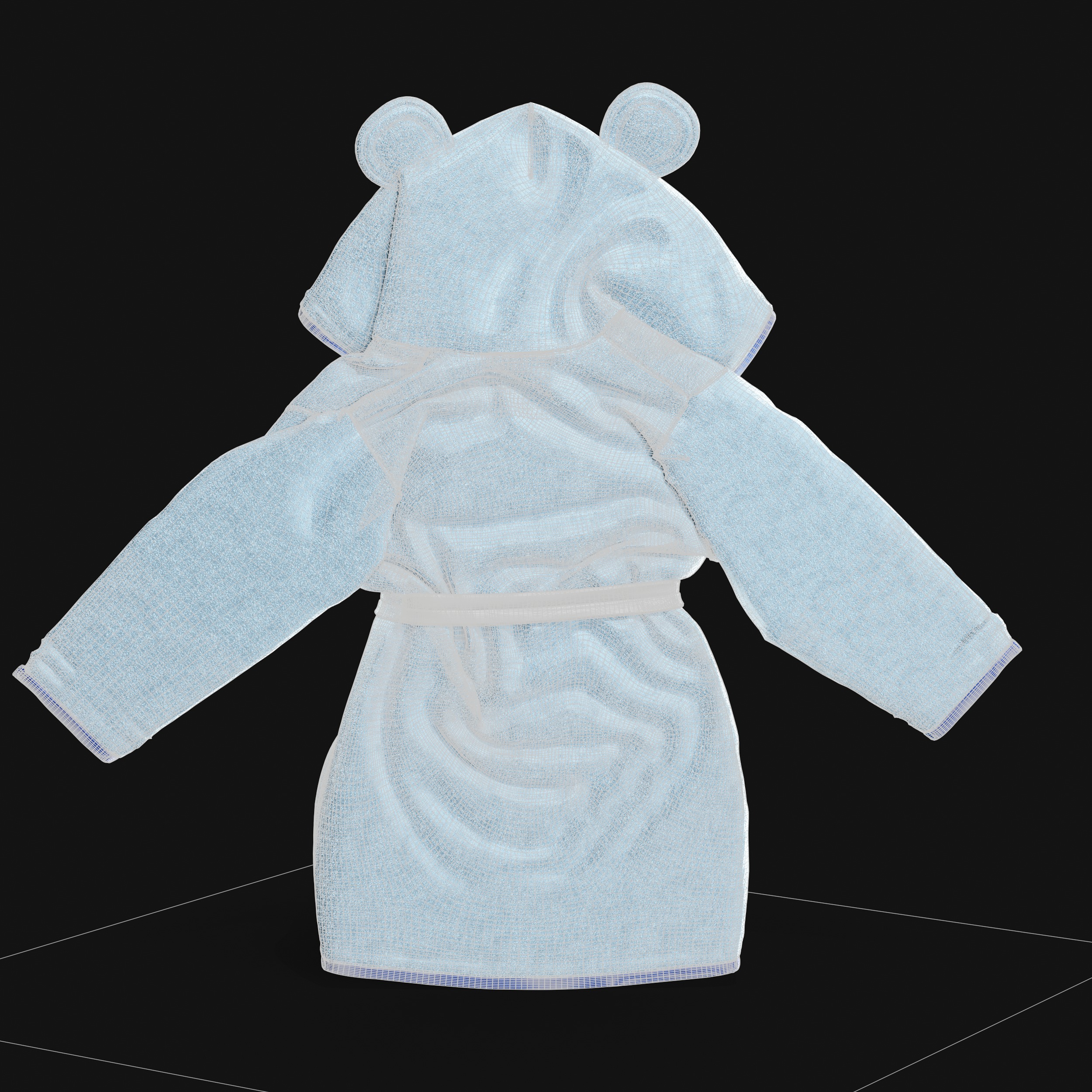 Bathtime products Baby Bathrobe 3D model_16