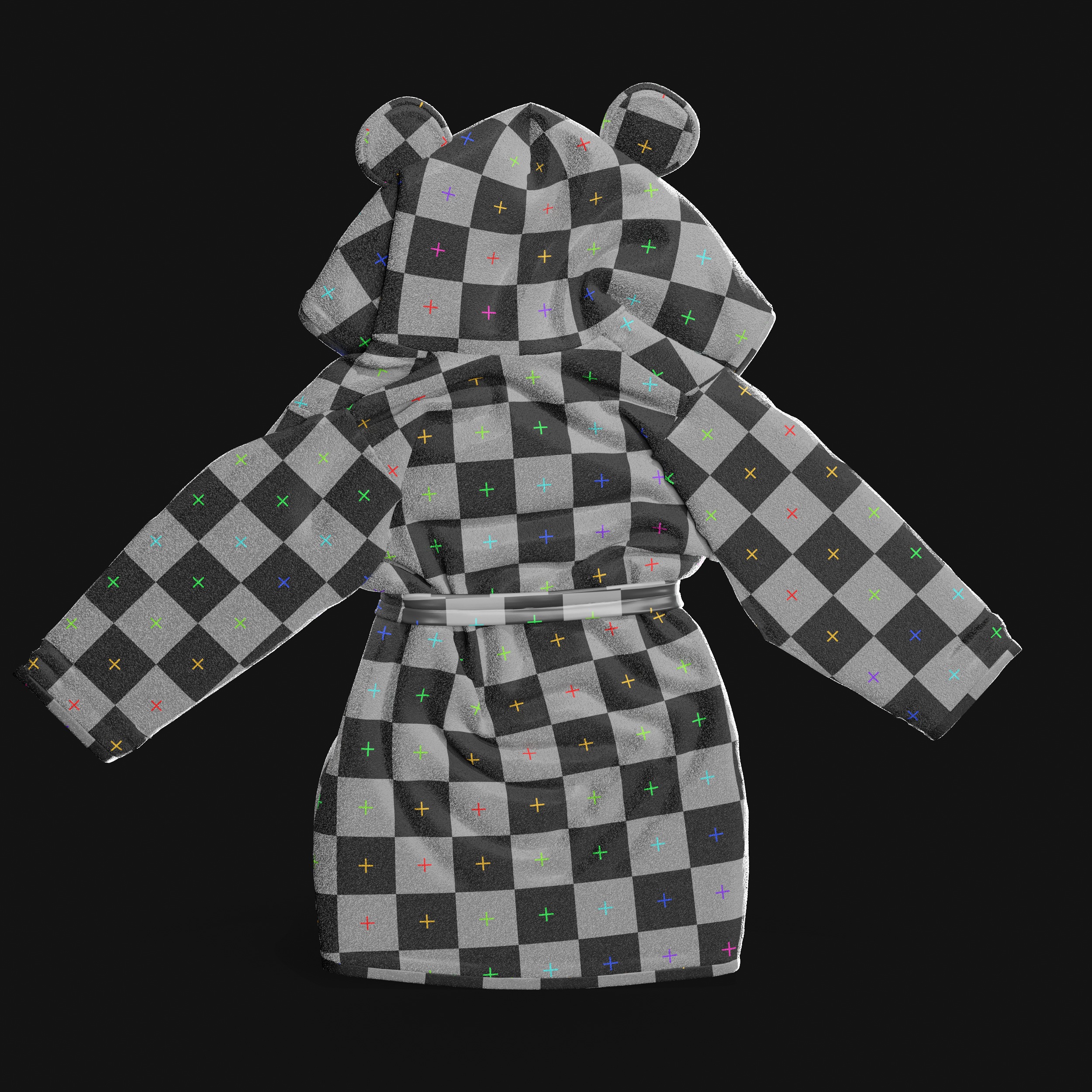 Bathtime products Baby Bathrobe 3D model_26