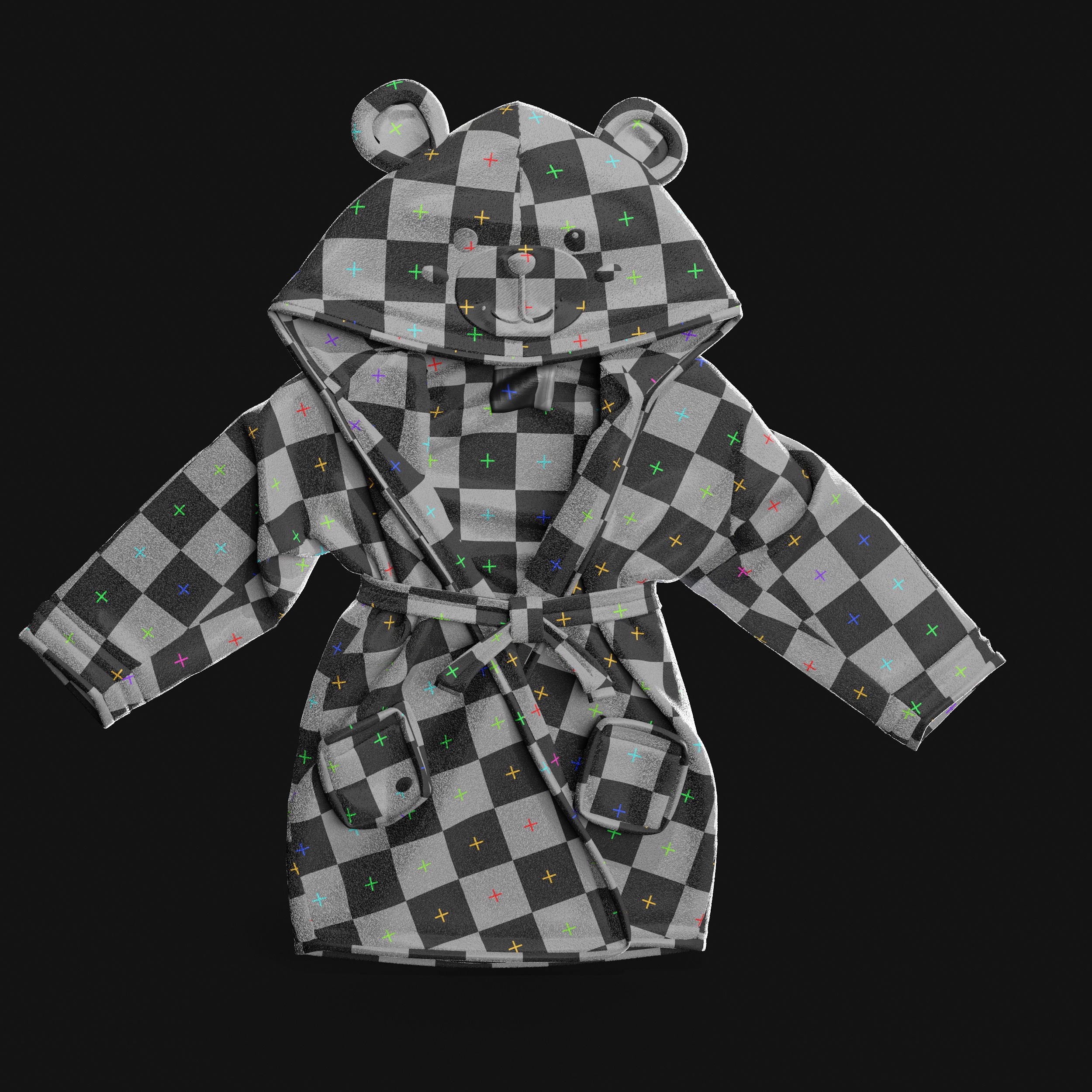 Bathtime products Baby Bathrobe 3D model_21