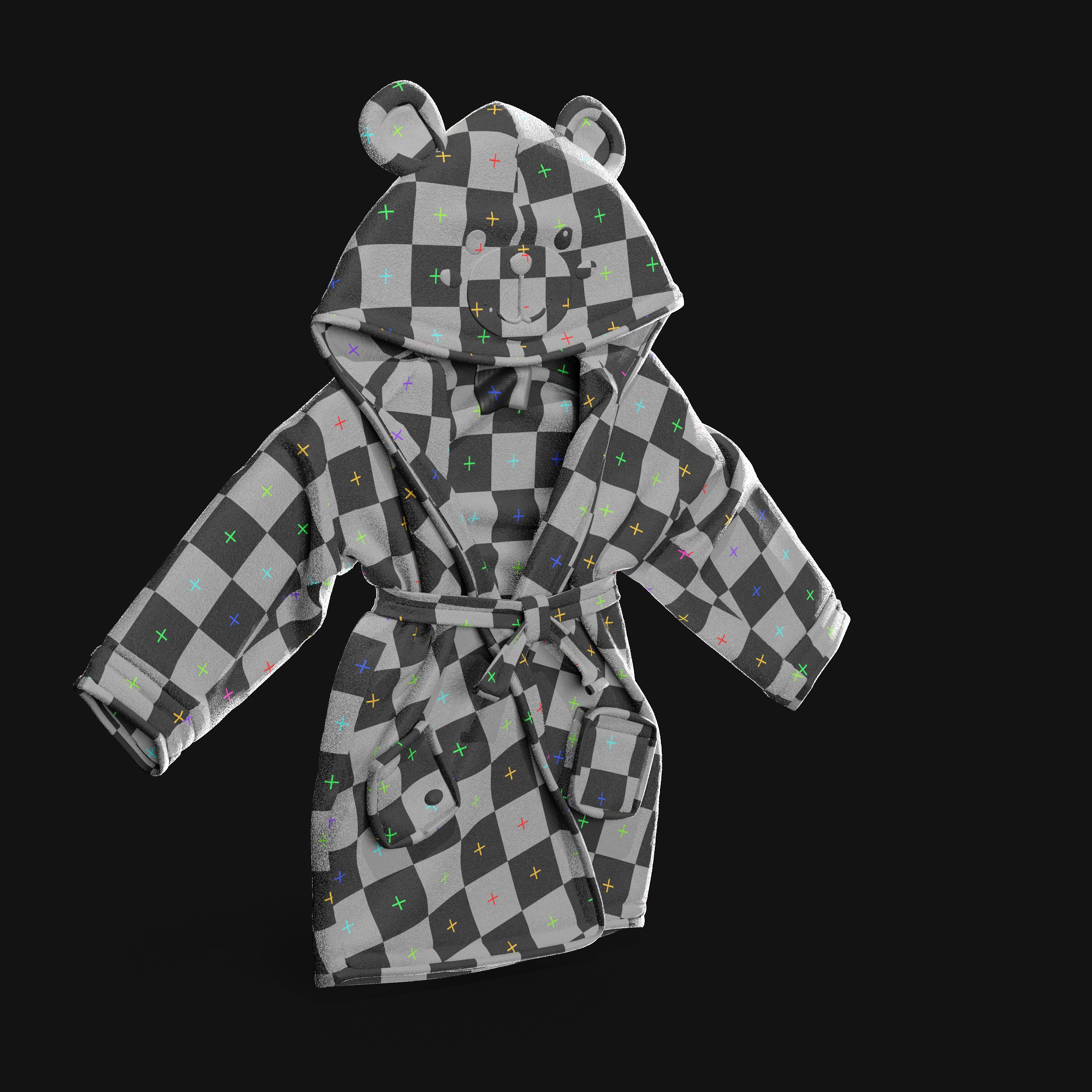 Bathtime products Baby Bathrobe 3D model_22