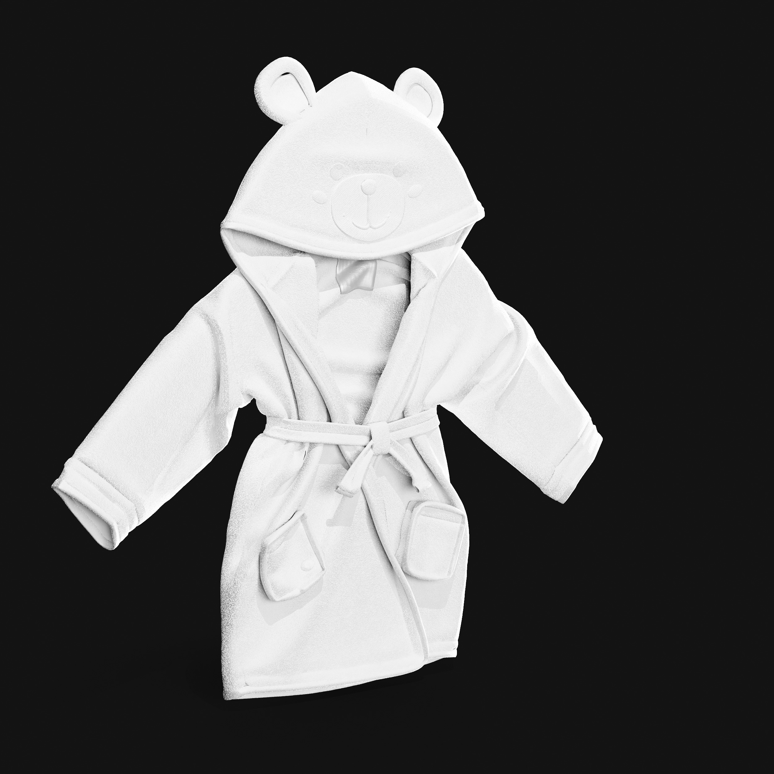 Bathtime products Baby Bathrobe 3D model_32
