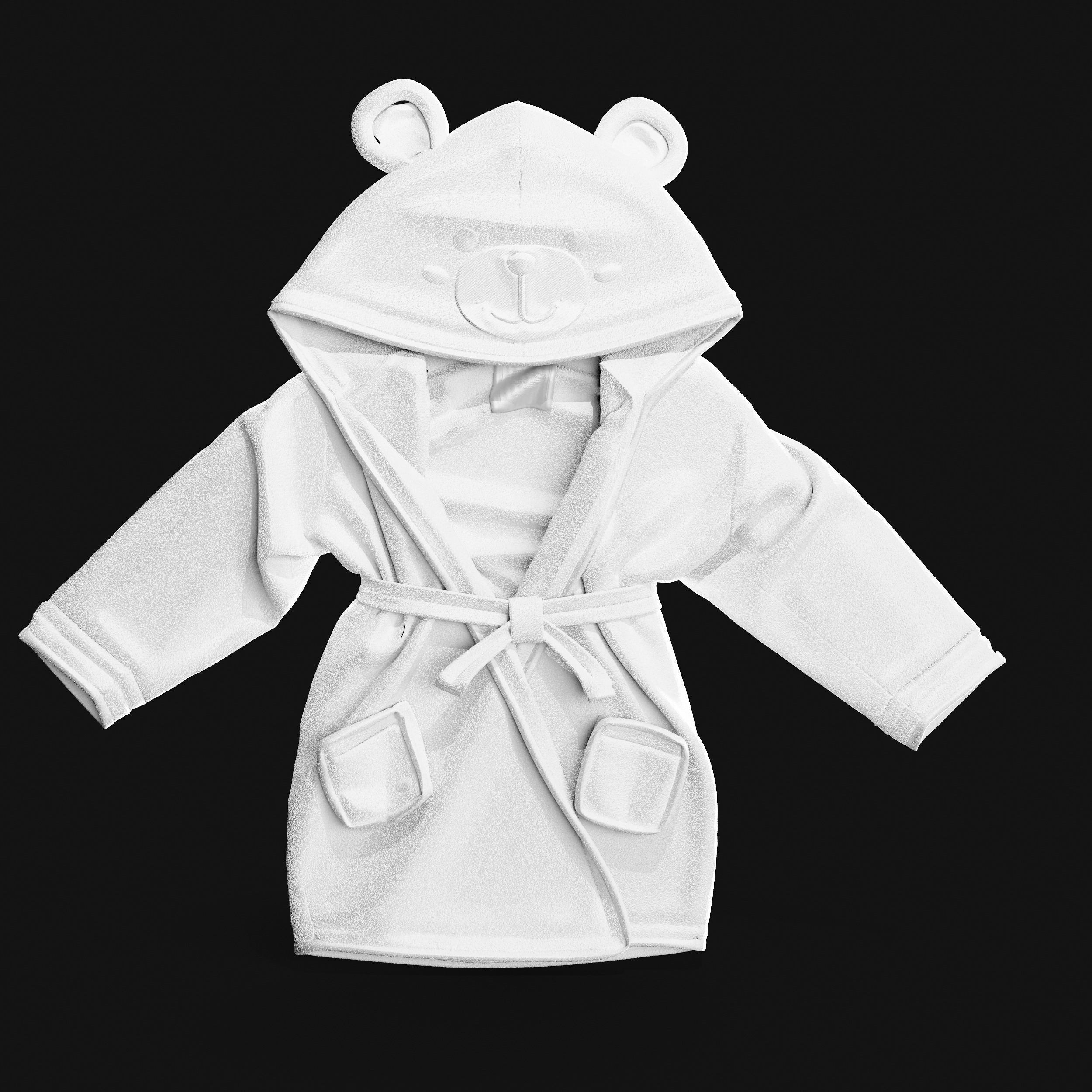 Bathtime products Baby Bathrobe 3D model_31